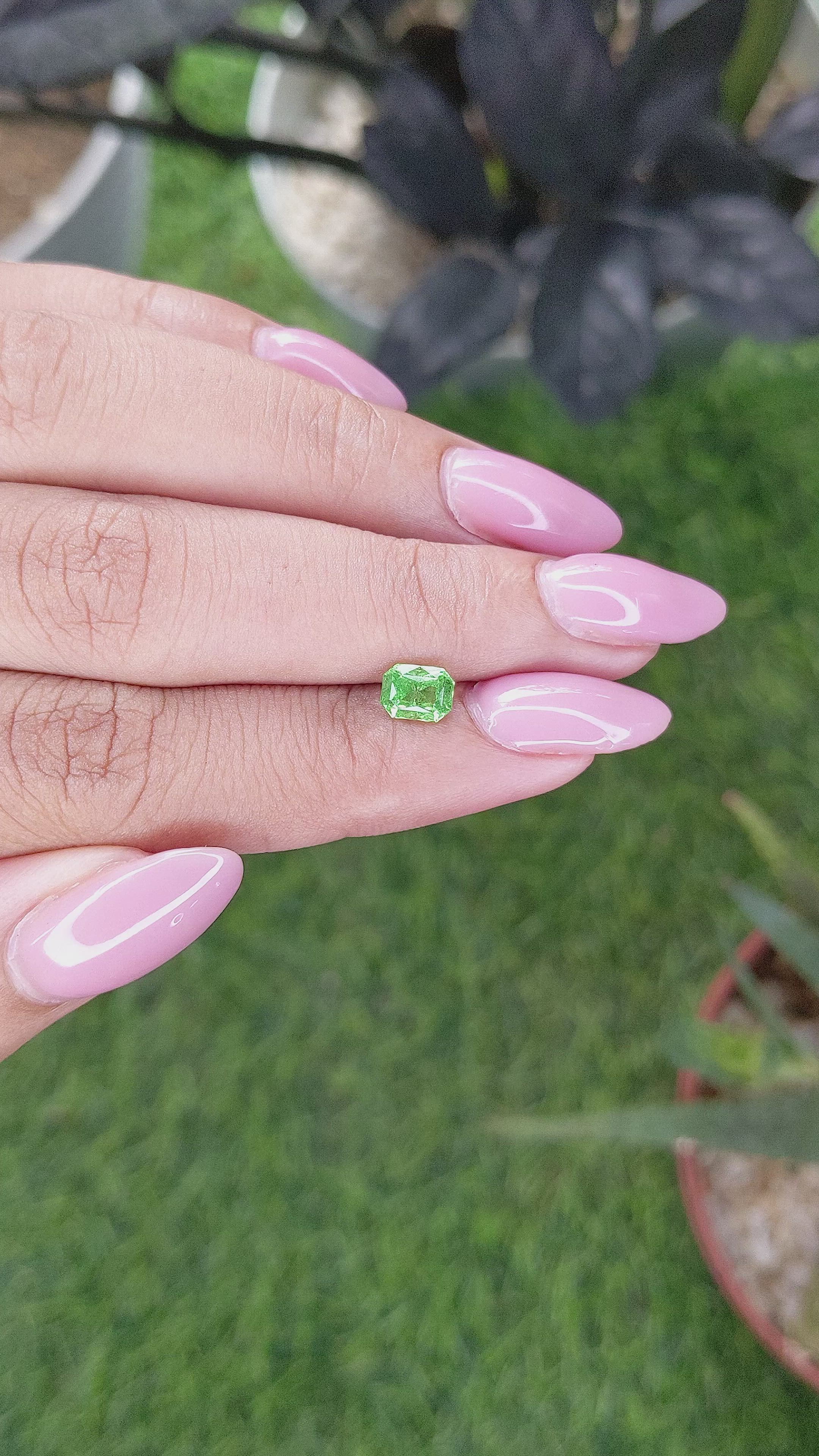 0.90 Ct. Tsavorite Garnet from Tanzania Size Video
