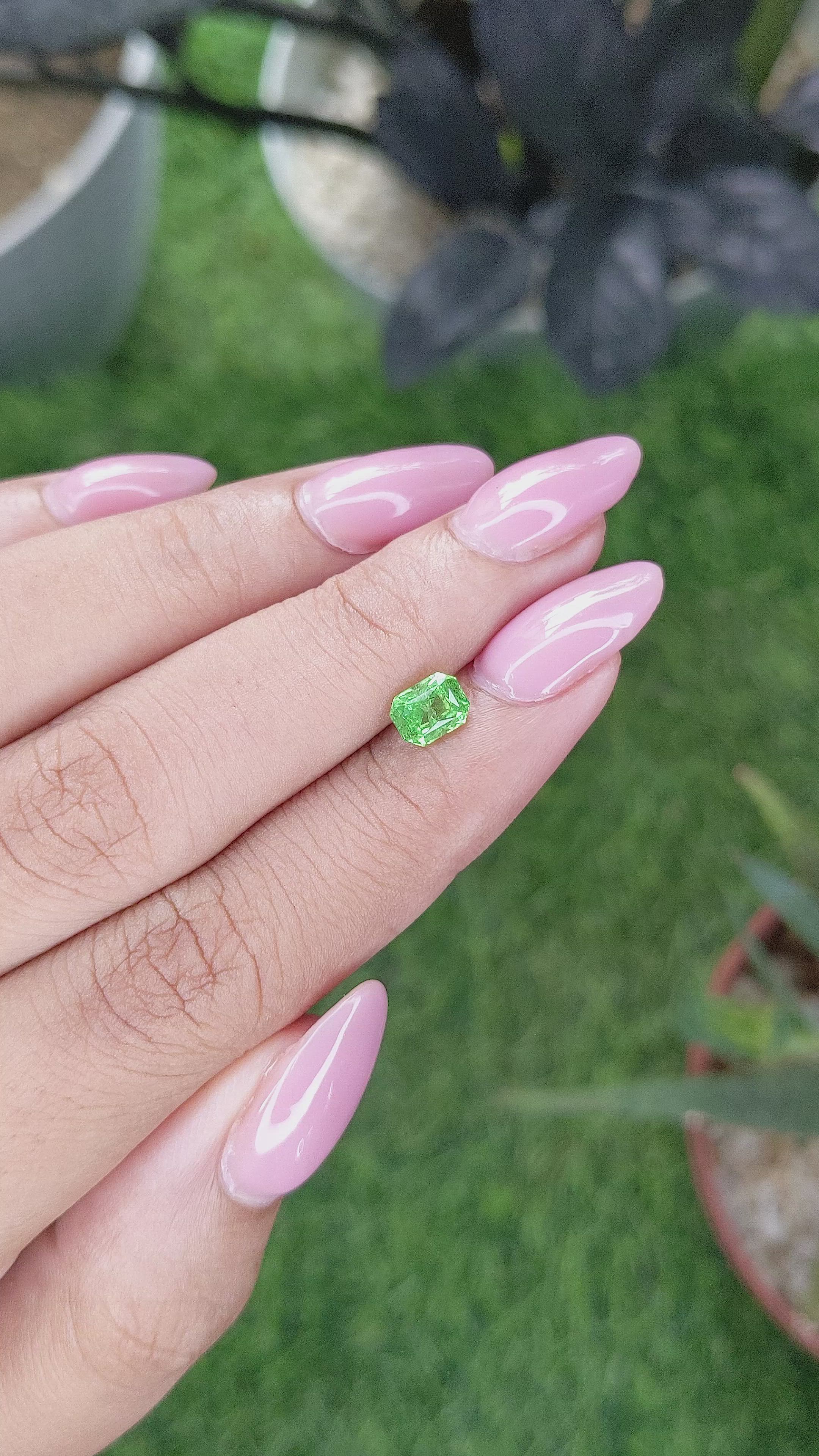 0.90 Ct. Tsavorite Garnet from Tanzania Size Video