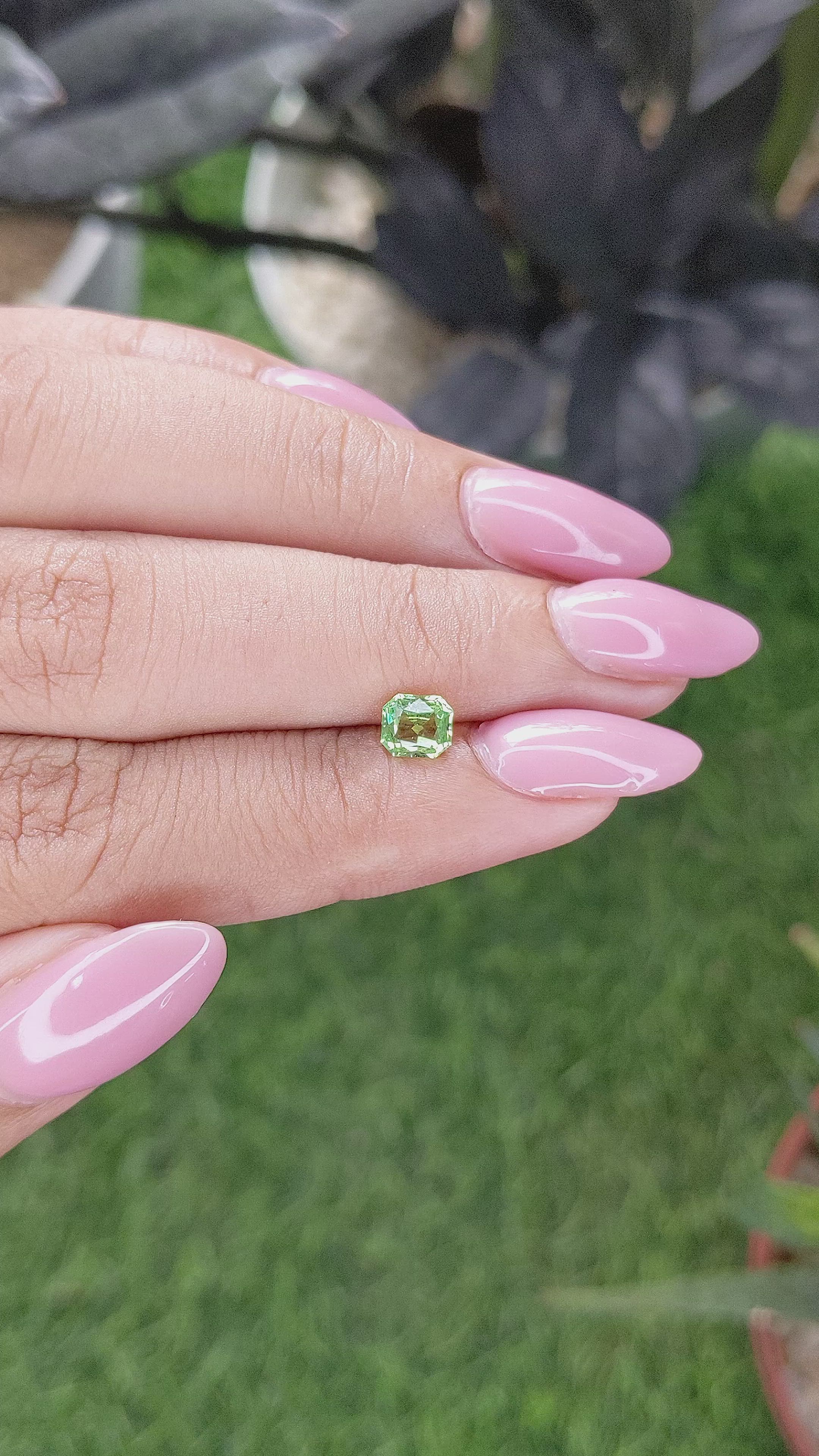 0.61 Ct. Tsavorite Garnet from Tanzania Size Video