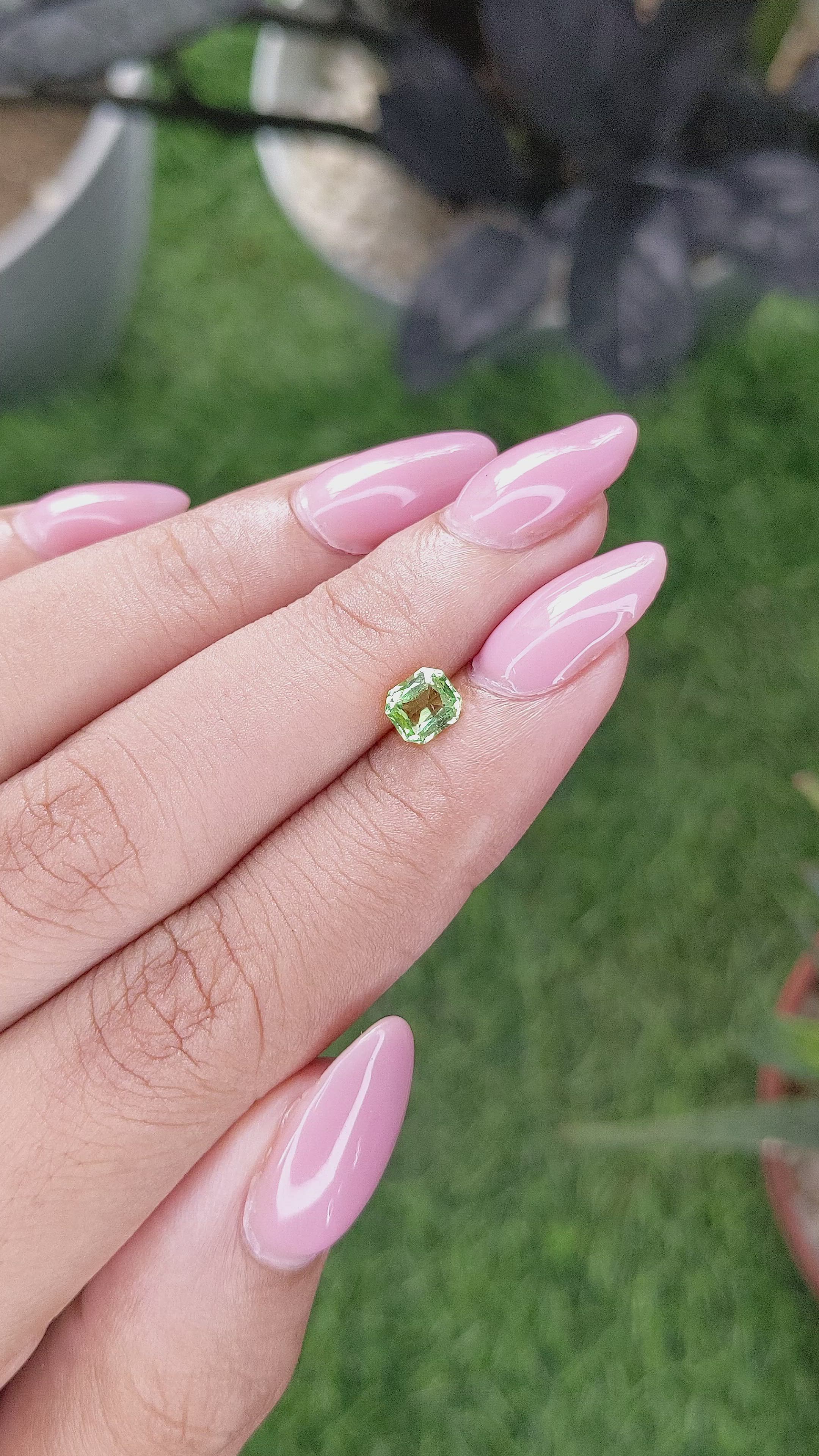 0.61 Ct. Tsavorite Garnet from Tanzania Size Video