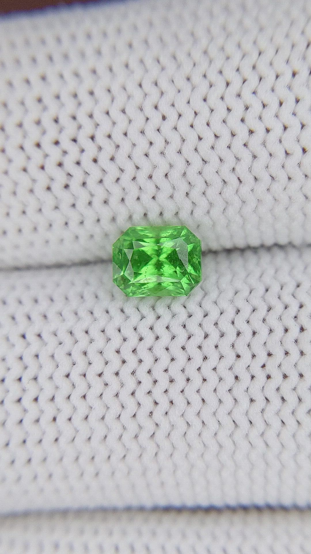 1.11 Ct. Tsavorite Garnet from Tanzania Size Video
