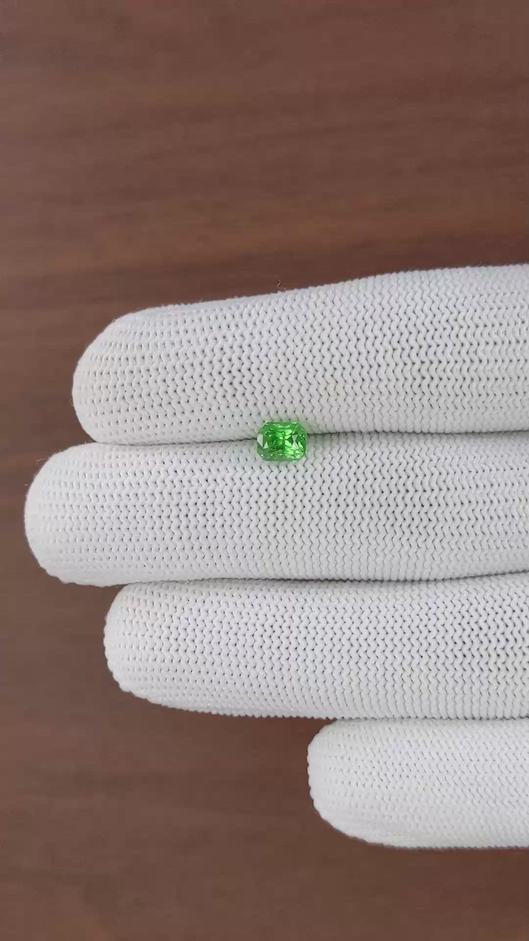 1.11 Ct. Tsavorite Garnet from Tanzania Size Video