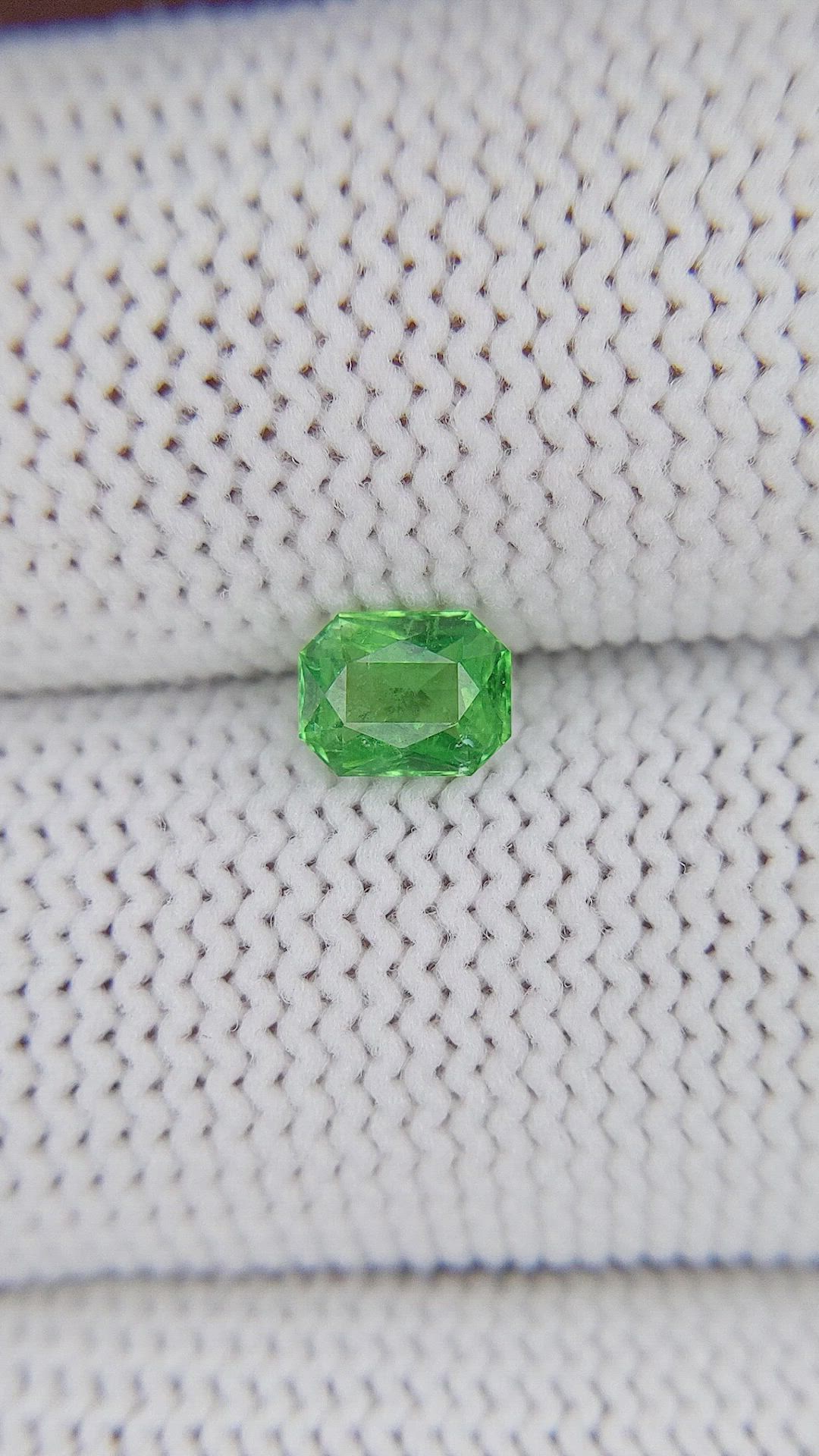 0.68 Ct. Tsavorite Garnet from Tanzania Size Video
