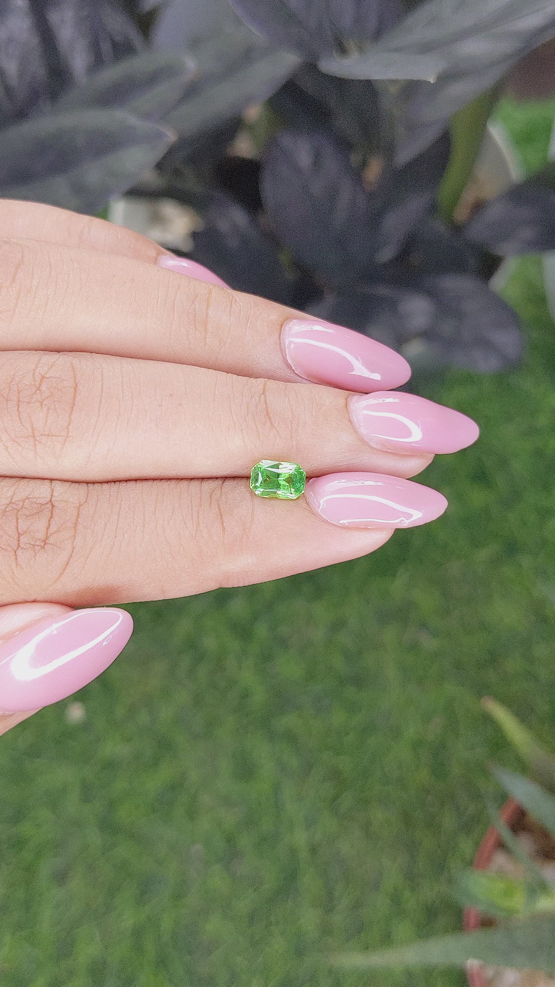 0.93 Ct. Tsavorite Garnet from Tanzania Size Video