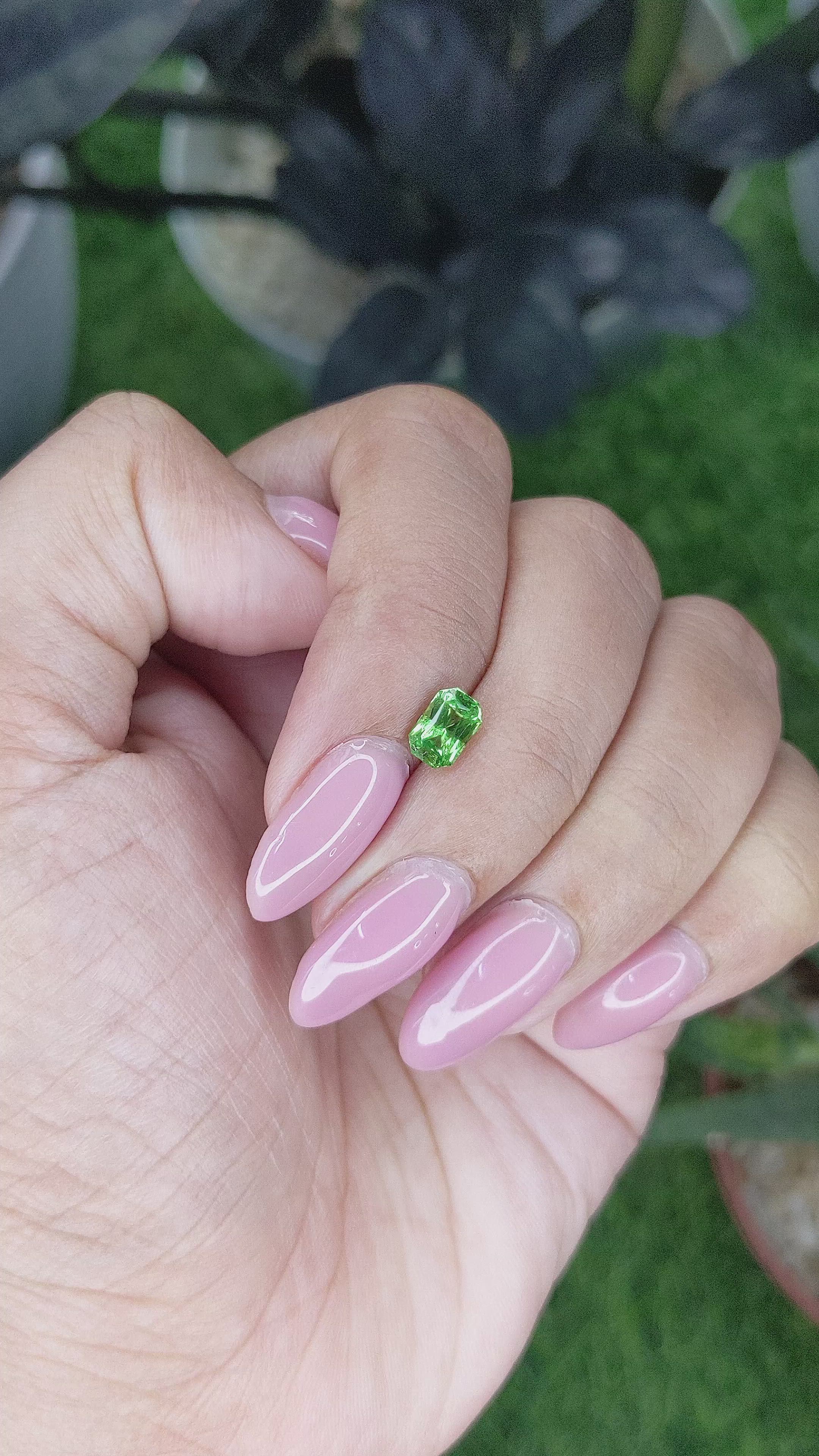 0.93 Ct. Tsavorite Garnet from Tanzania Size Video