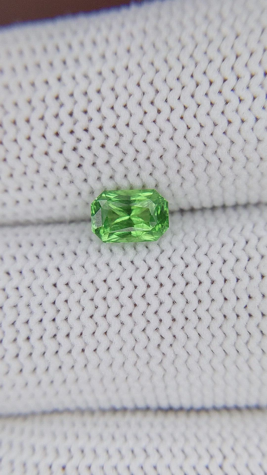 0.93 Ct. Tsavorite Garnet from Tanzania Size Video