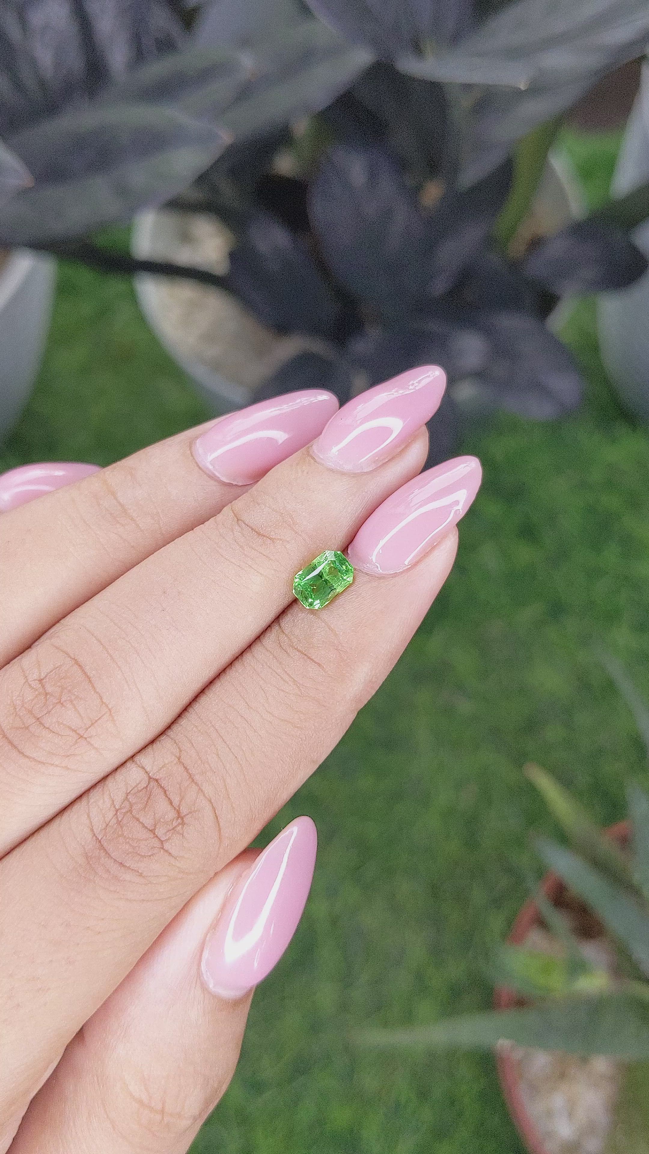 0.93 Ct. Tsavorite Garnet from Tanzania Size Video