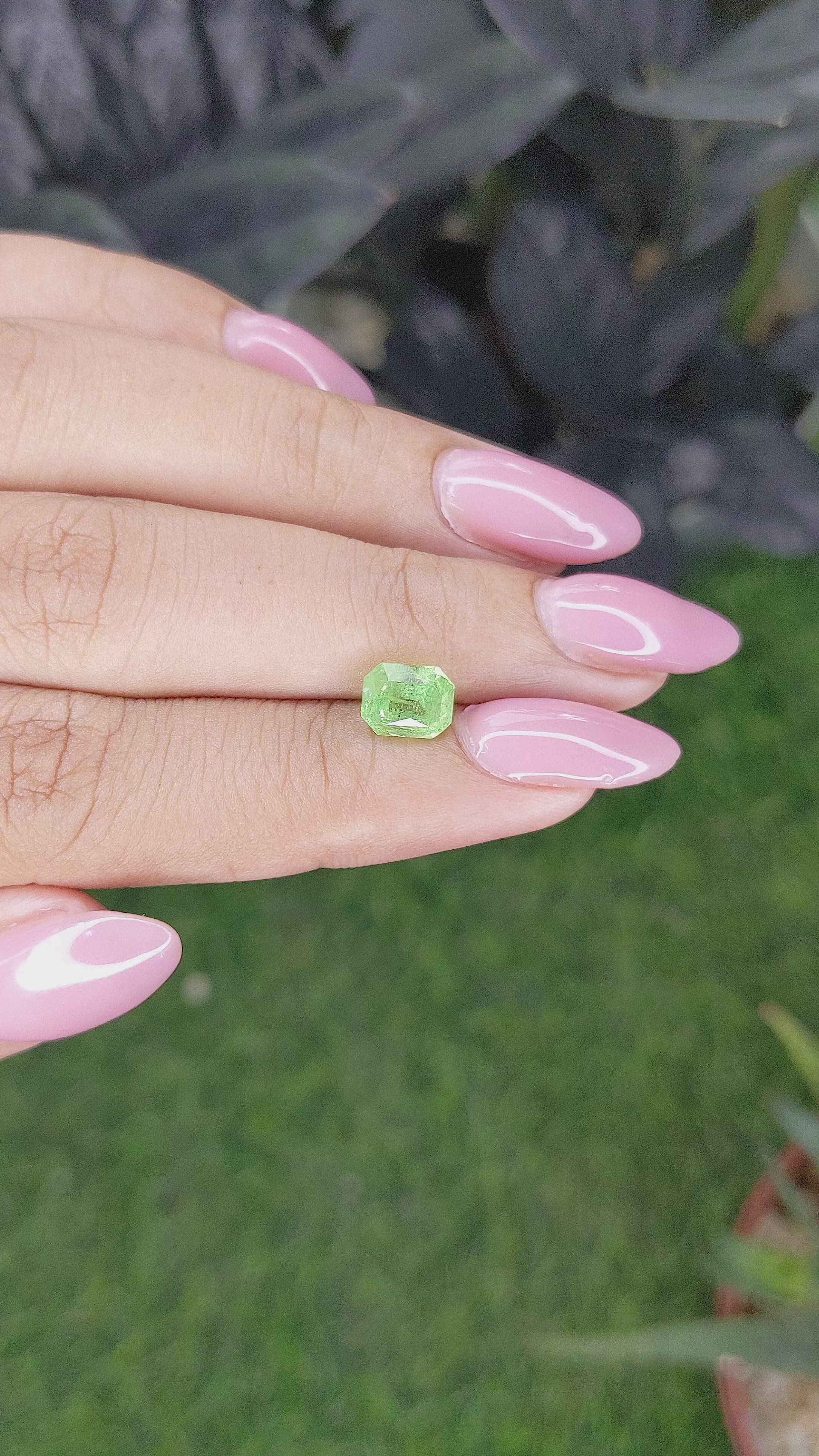 1.70 Ct. Tsavorite Garnet from Tanzania Size Video