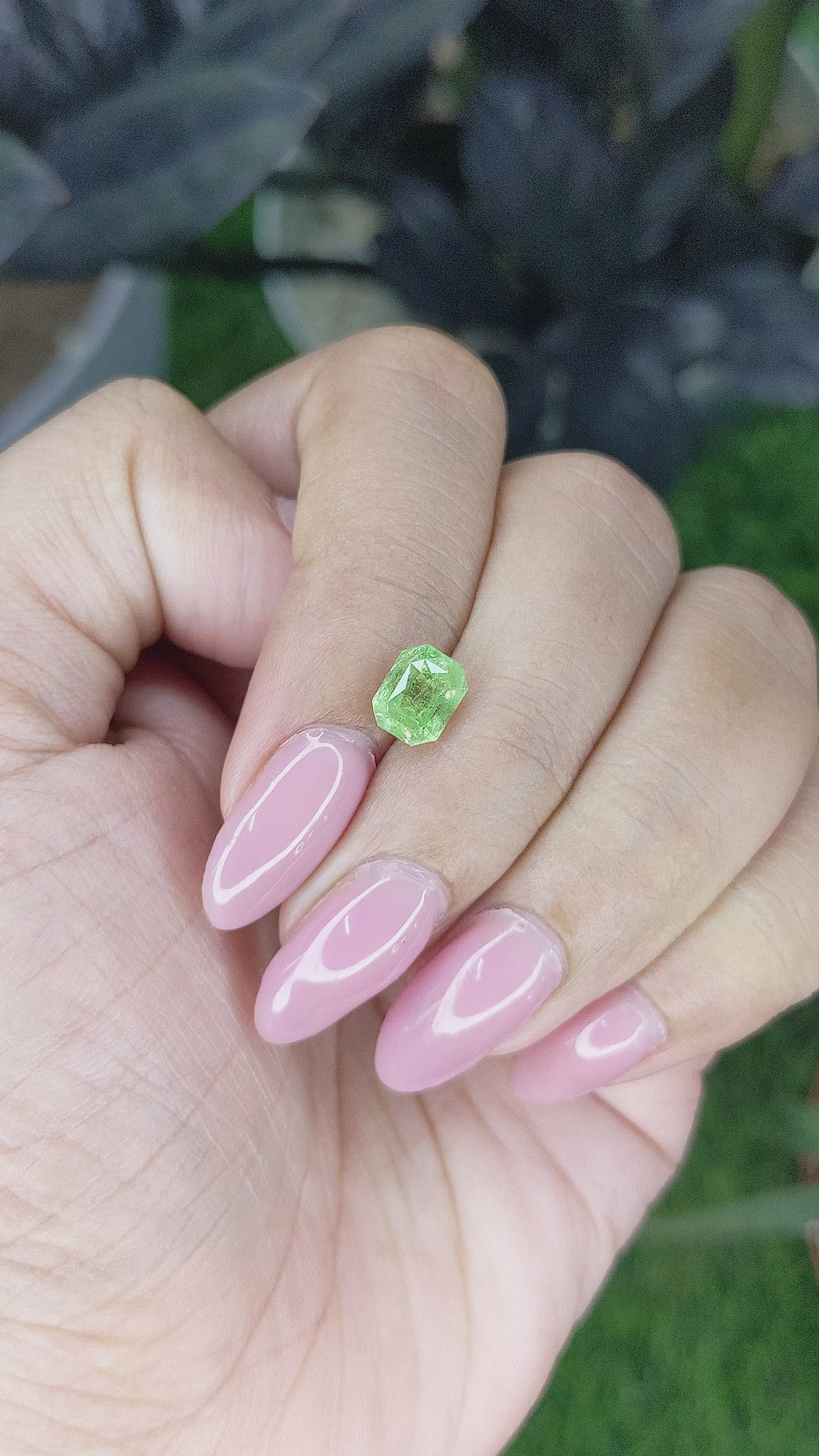 1.70 Ct. Tsavorite Garnet from Tanzania Size Video