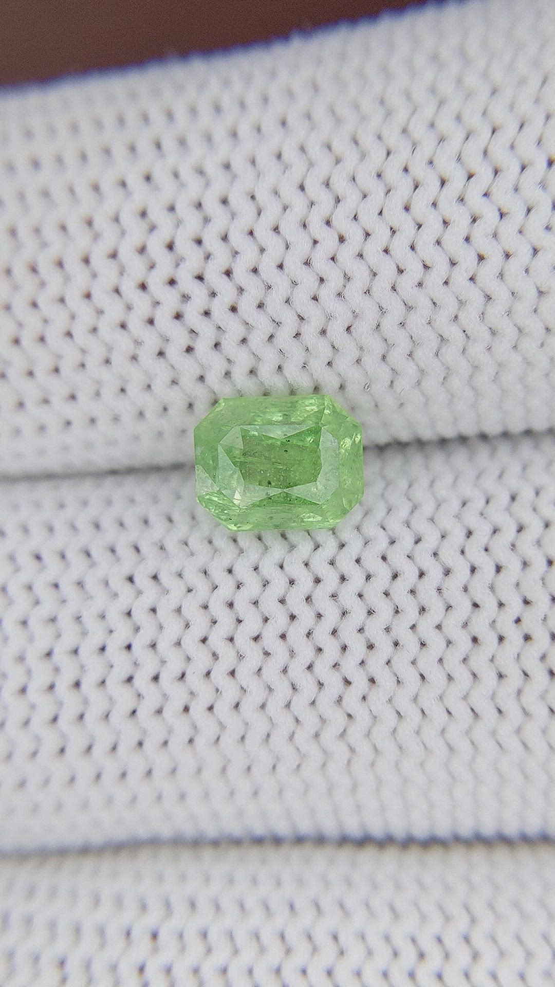 1.70 Ct. Tsavorite Garnet from Tanzania Size Video