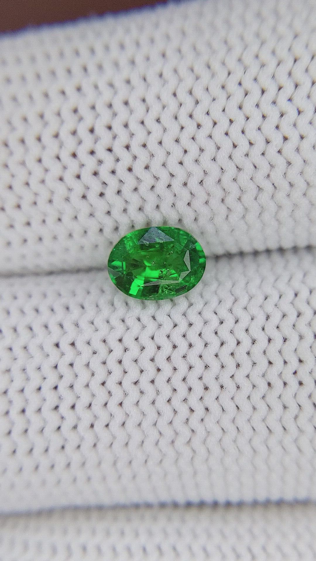 0.84 Ct. Tsavorite Garnet from Tanzania Size Video
