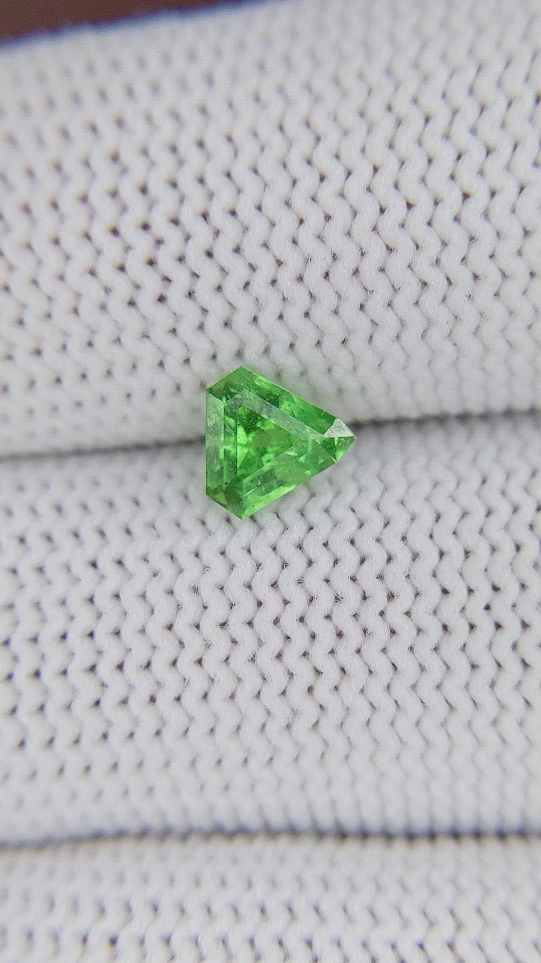 0.81 Ct. Tsavorite Garnet from Tanzania Size Video
