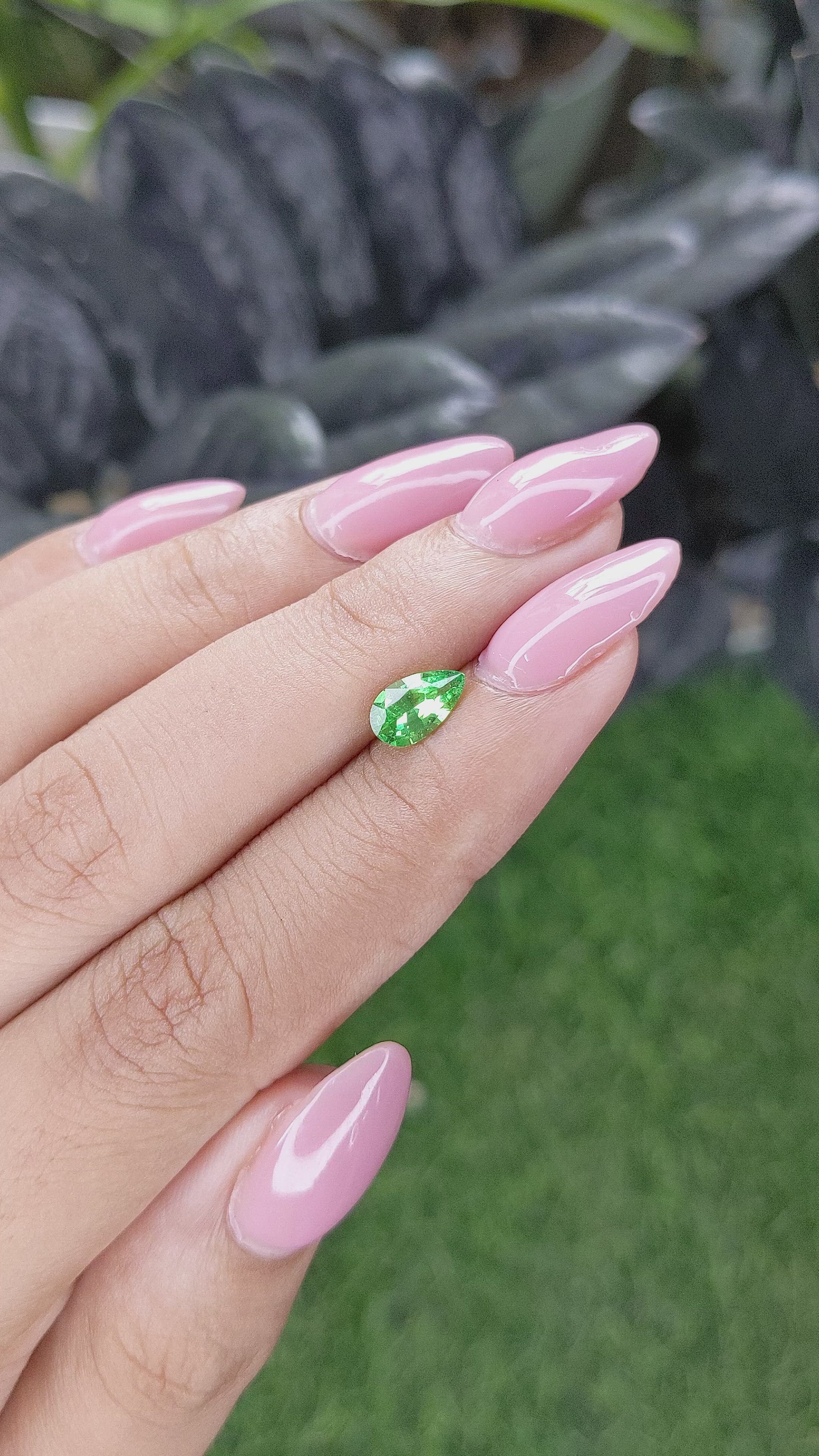0.77 Ct. Tsavorite Garnet from Tanzania Size Video