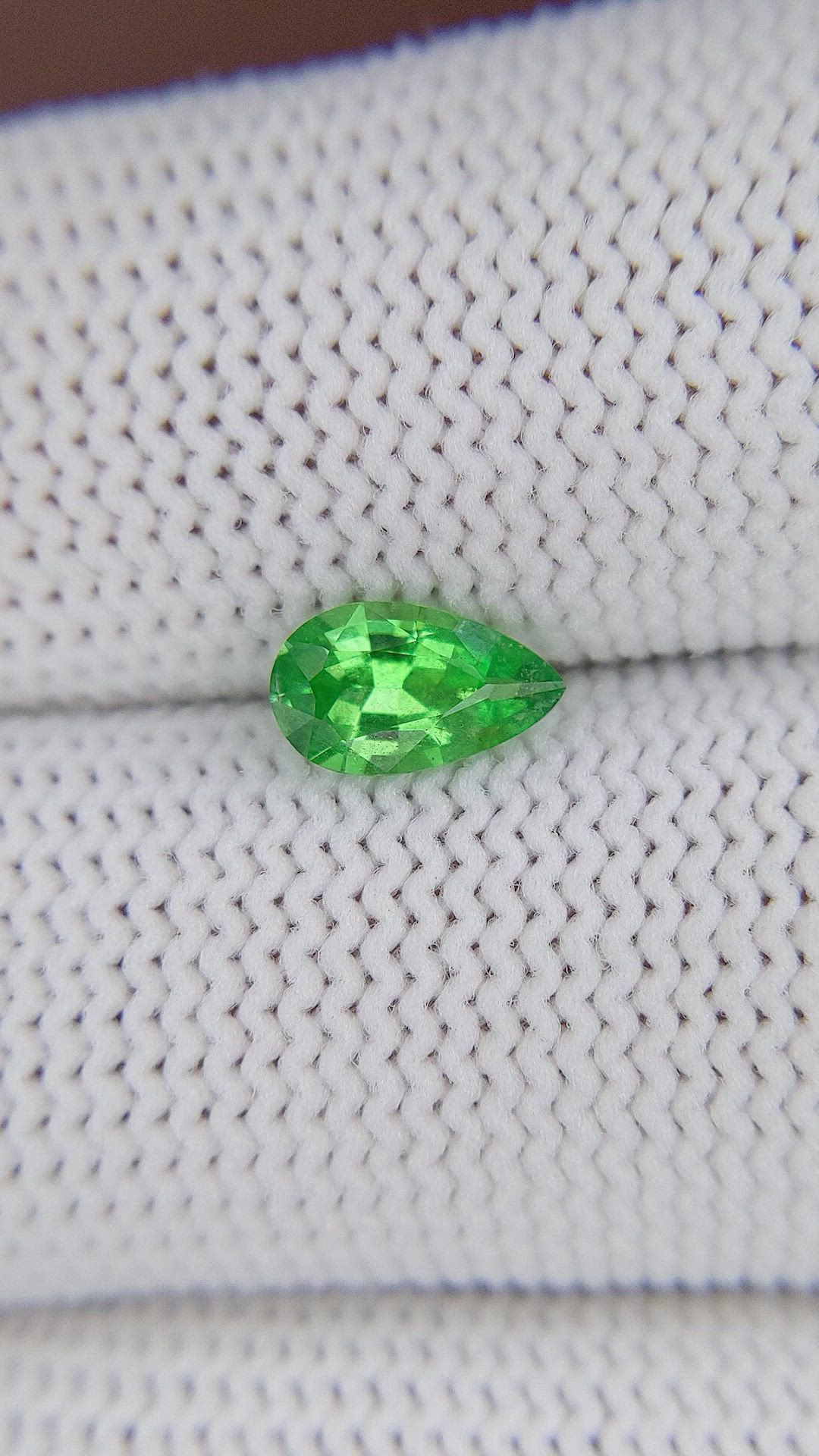 0.77 Ct. Tsavorite Garnet from Tanzania Size Video