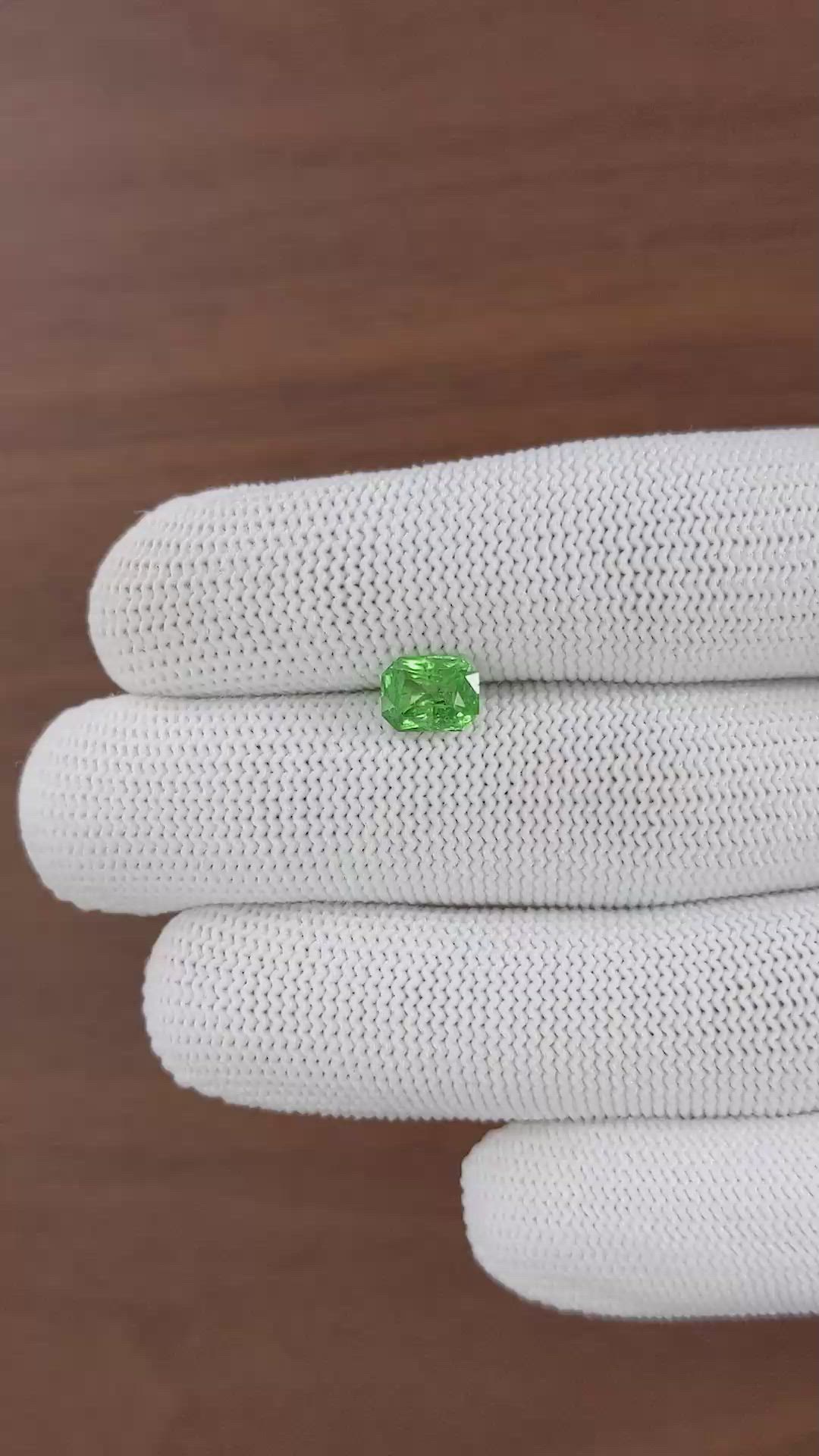 1.61 Ct. Tsavorite Garnet from Tanzania Size Video