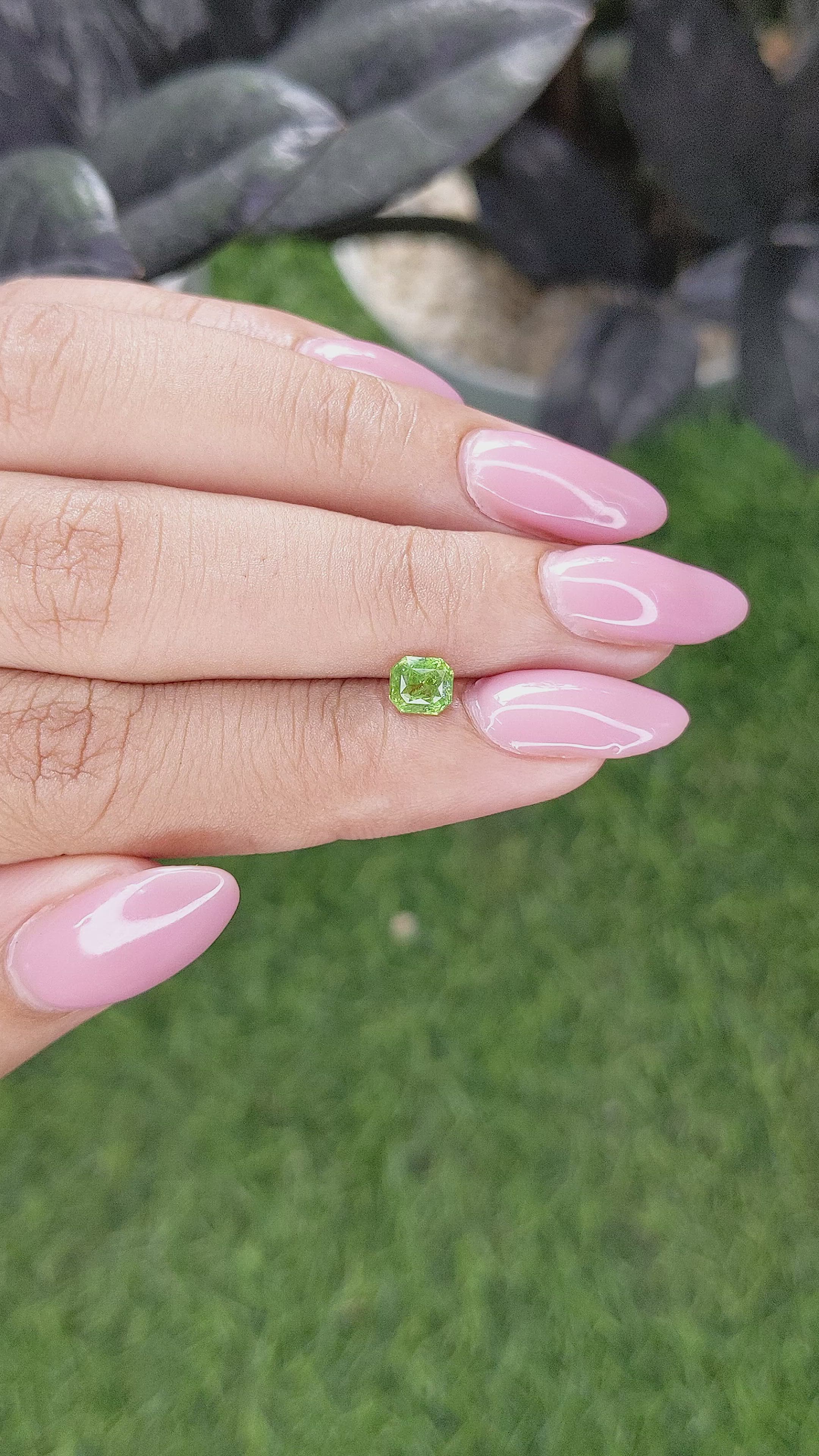 0.66 Ct. Tsavorite Garnet from Tanzania Size Video