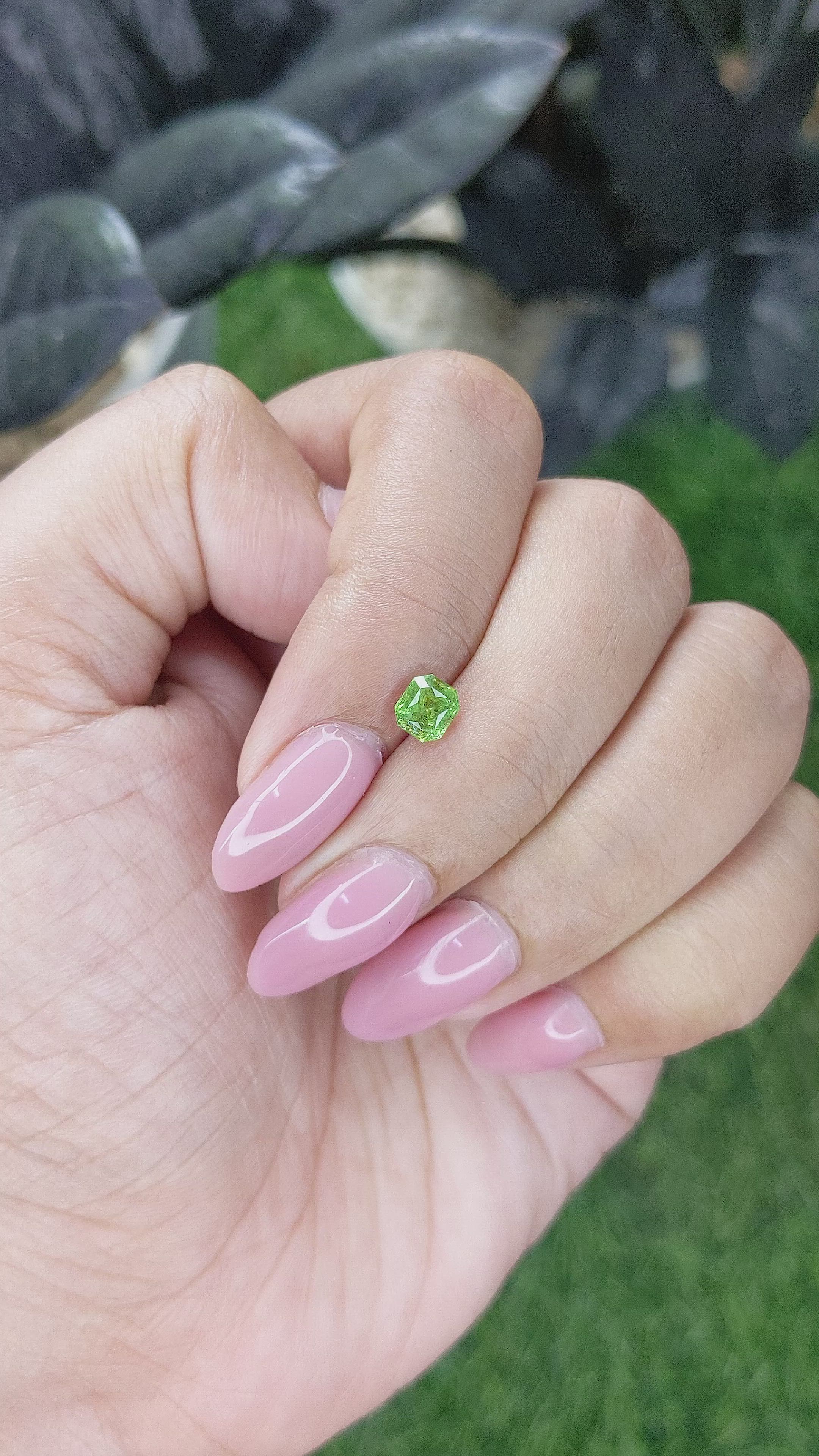 0.66 Ct. Tsavorite Garnet from Tanzania Size Video