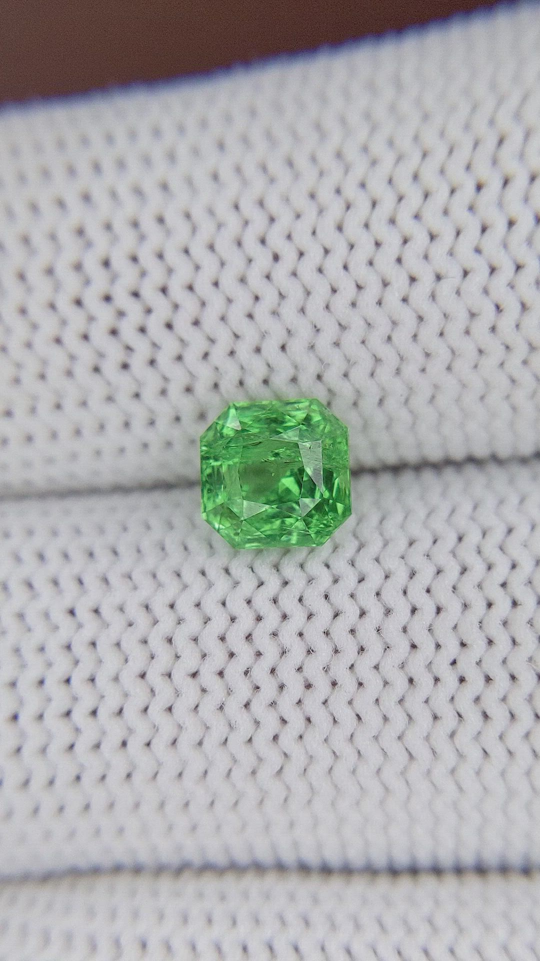 1.66 Ct. Tsavorite Garnet from Tanzania Size Video