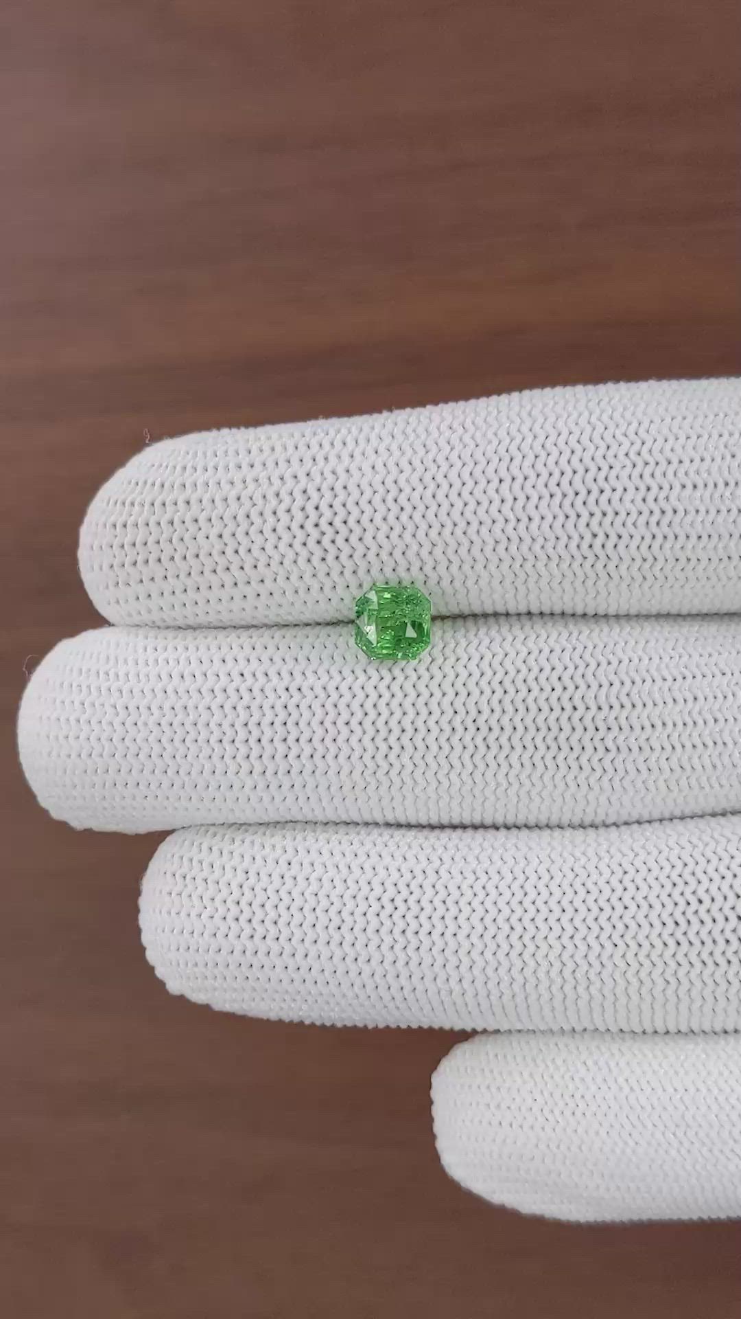 1.66 Ct. Tsavorite Garnet from Tanzania Size Video