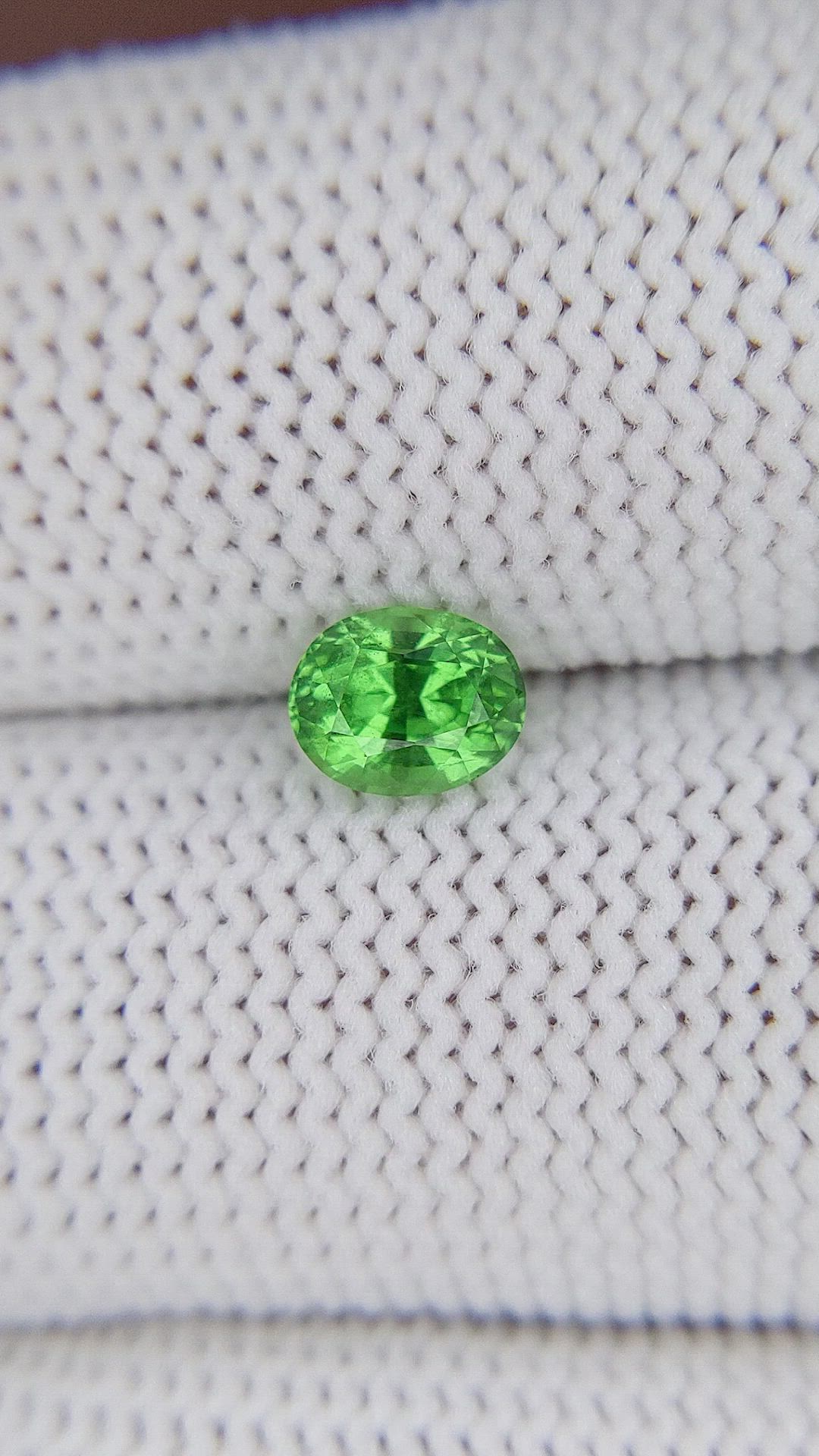 0.83 Ct. Tsavorite Garnet from Tanzania Size Video