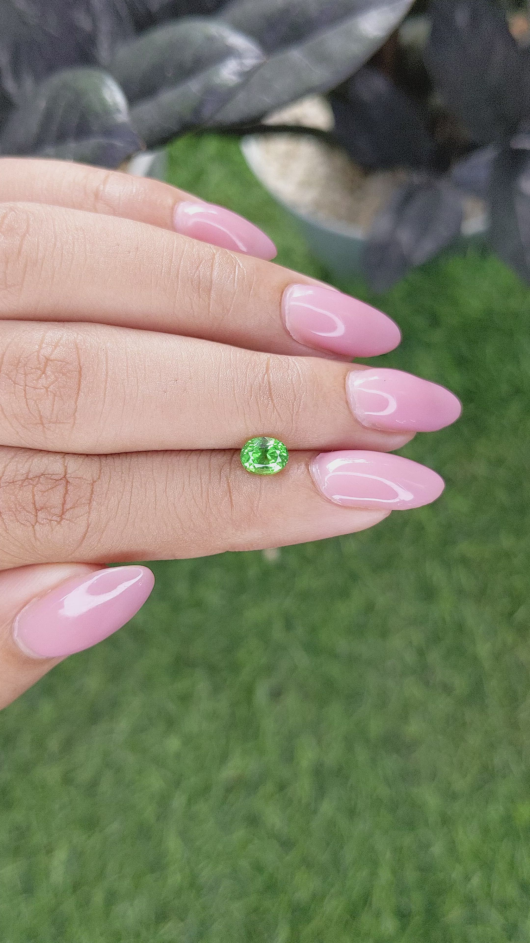 0.83 Ct. Tsavorite Garnet from Tanzania Size Video