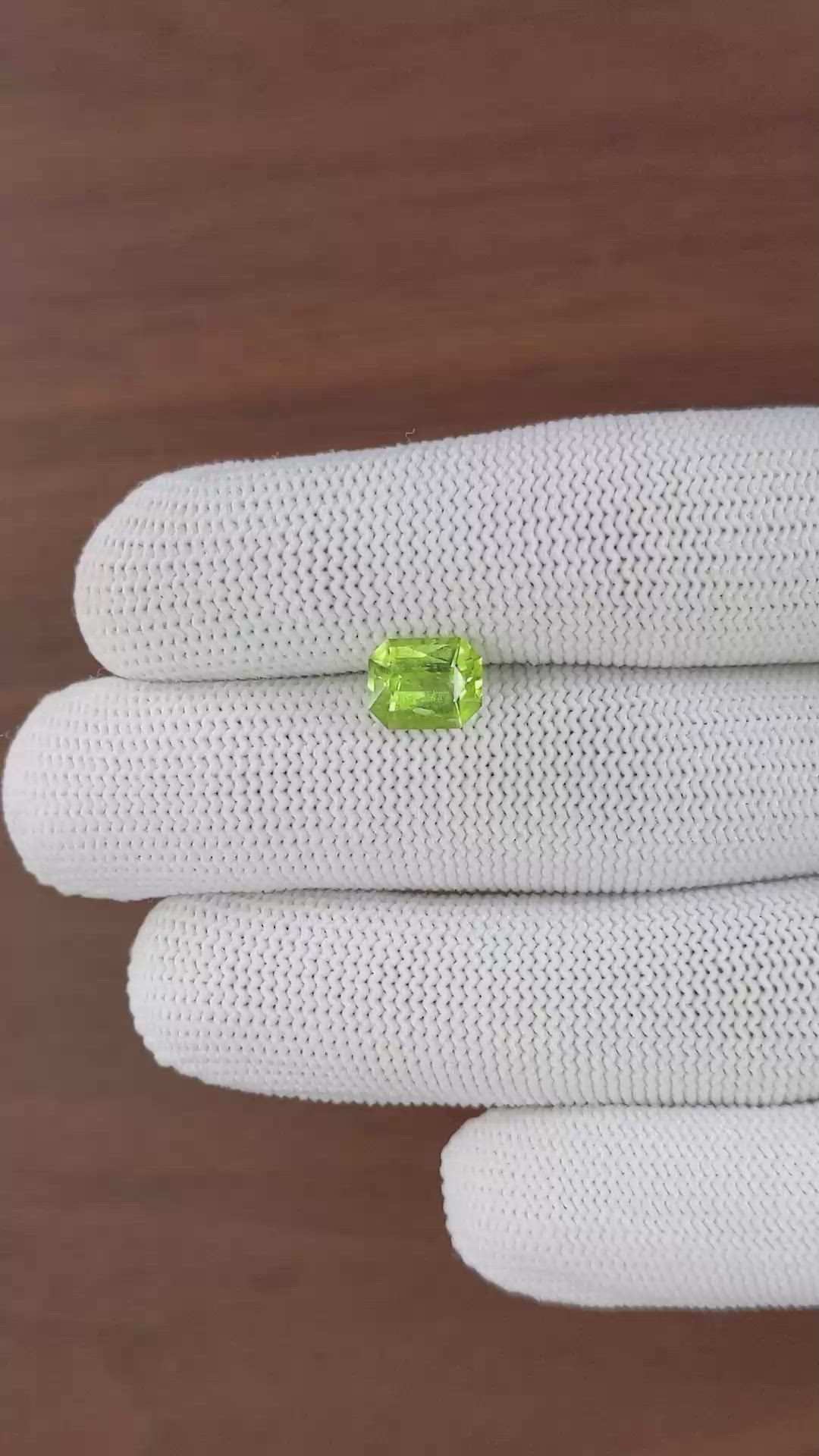 2.03 Ct. Yellowish Green Peridot from Pakistan Size Video