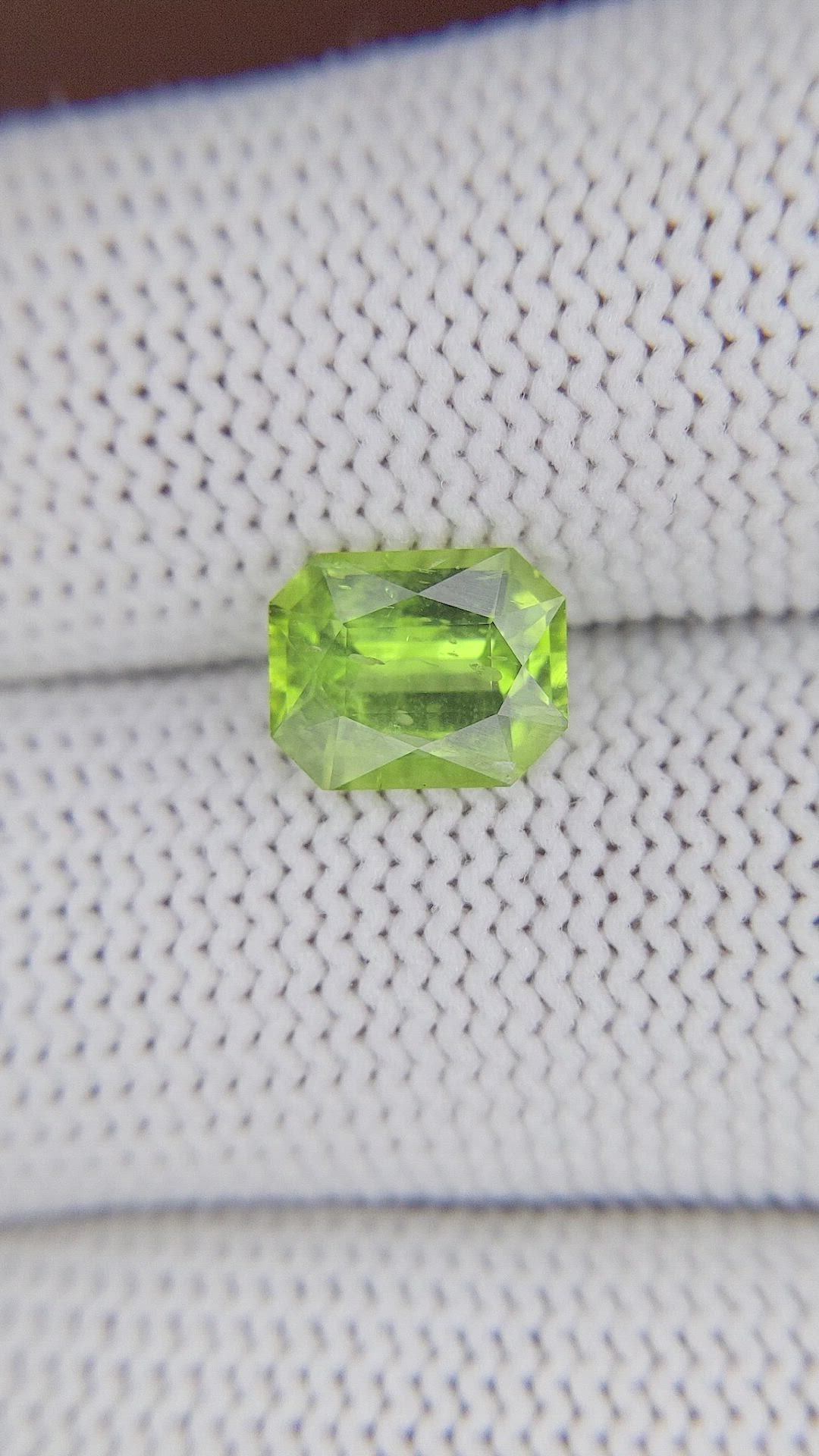 2.03 Ct. Yellowish Green Peridot from Pakistan Size Video