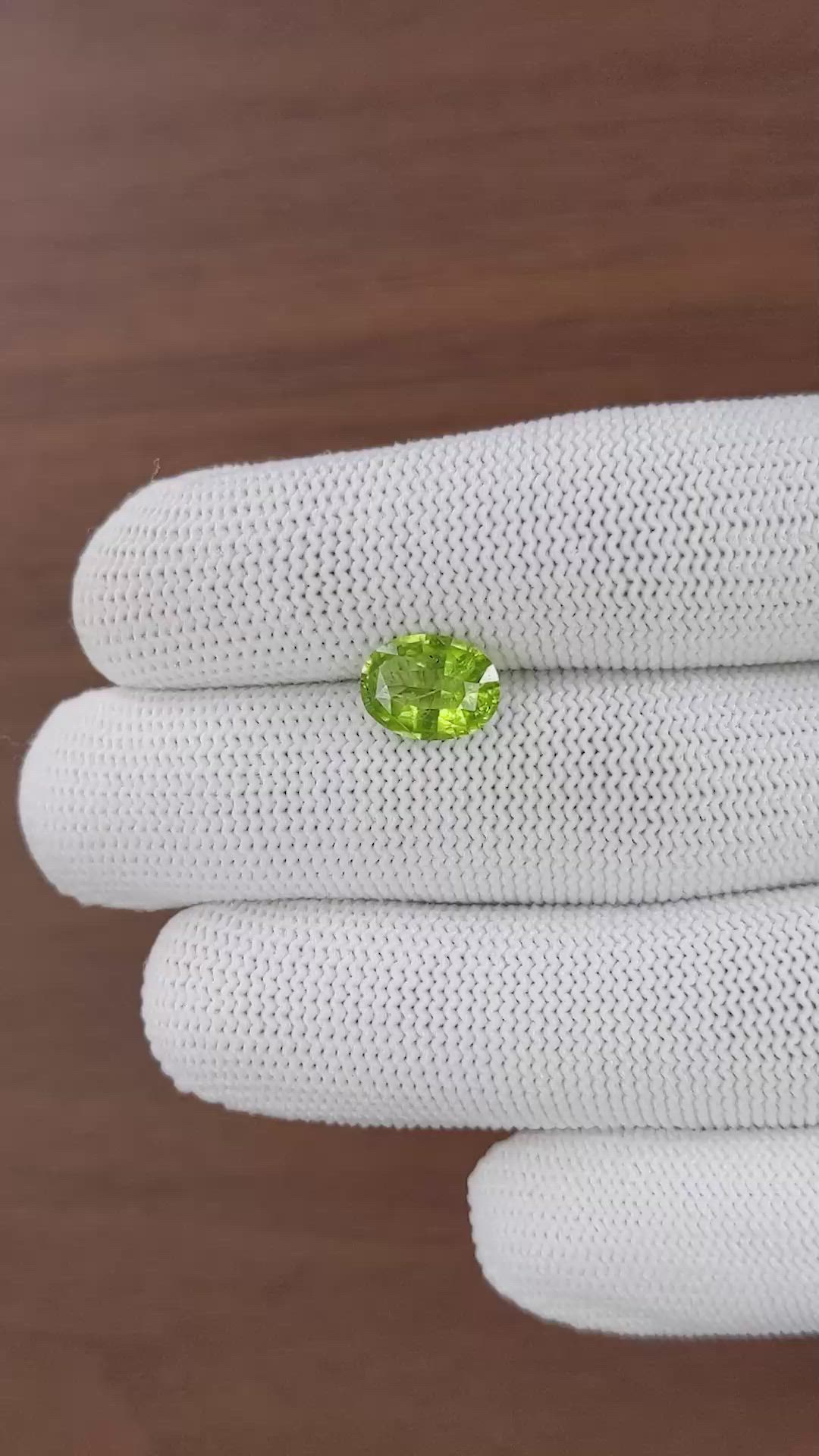 2.42 Ct. Yellowish Green Peridot from Pakistan Size Video