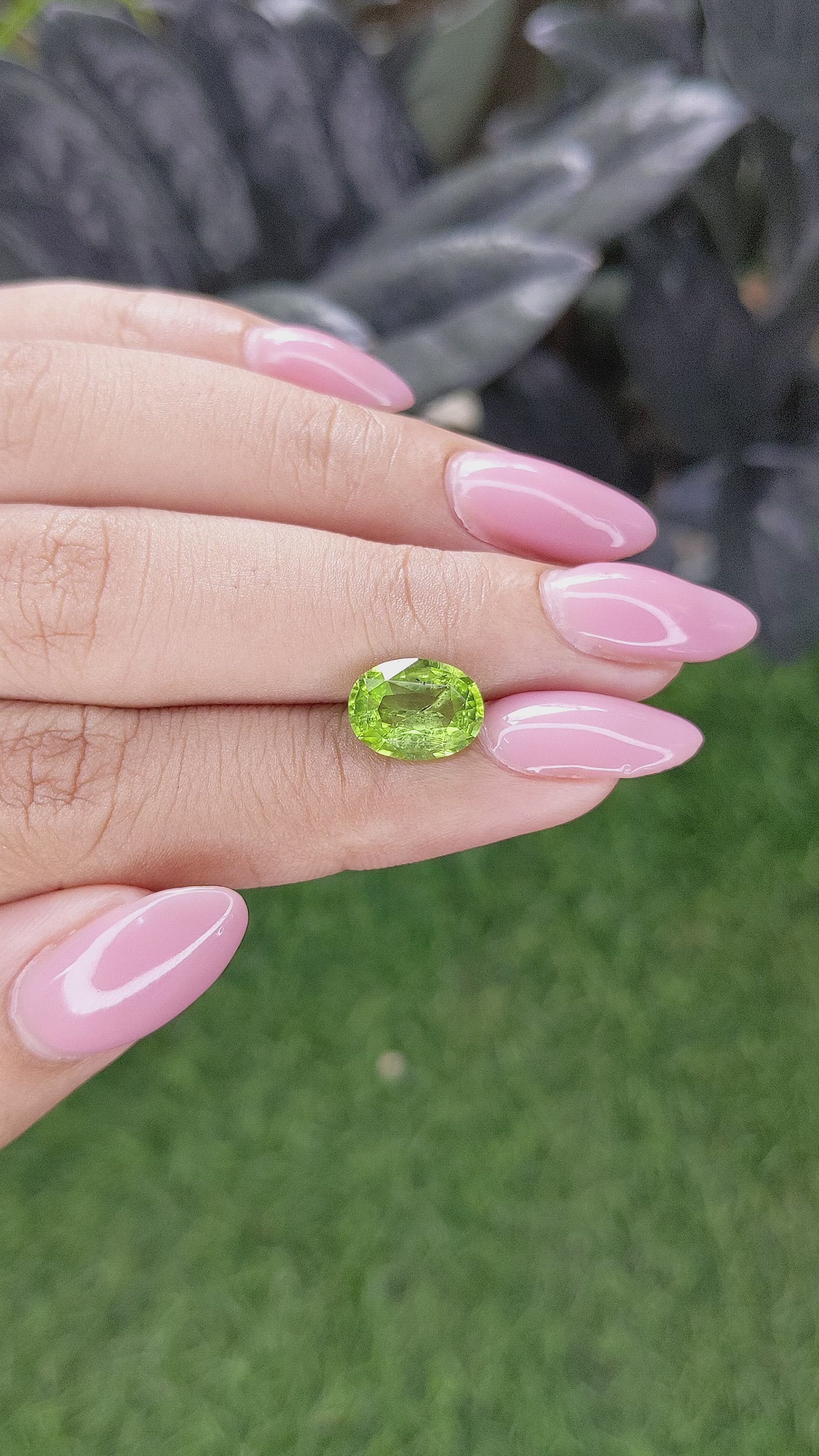 2.42 Ct. Yellowish Green Peridot from Pakistan Size Video