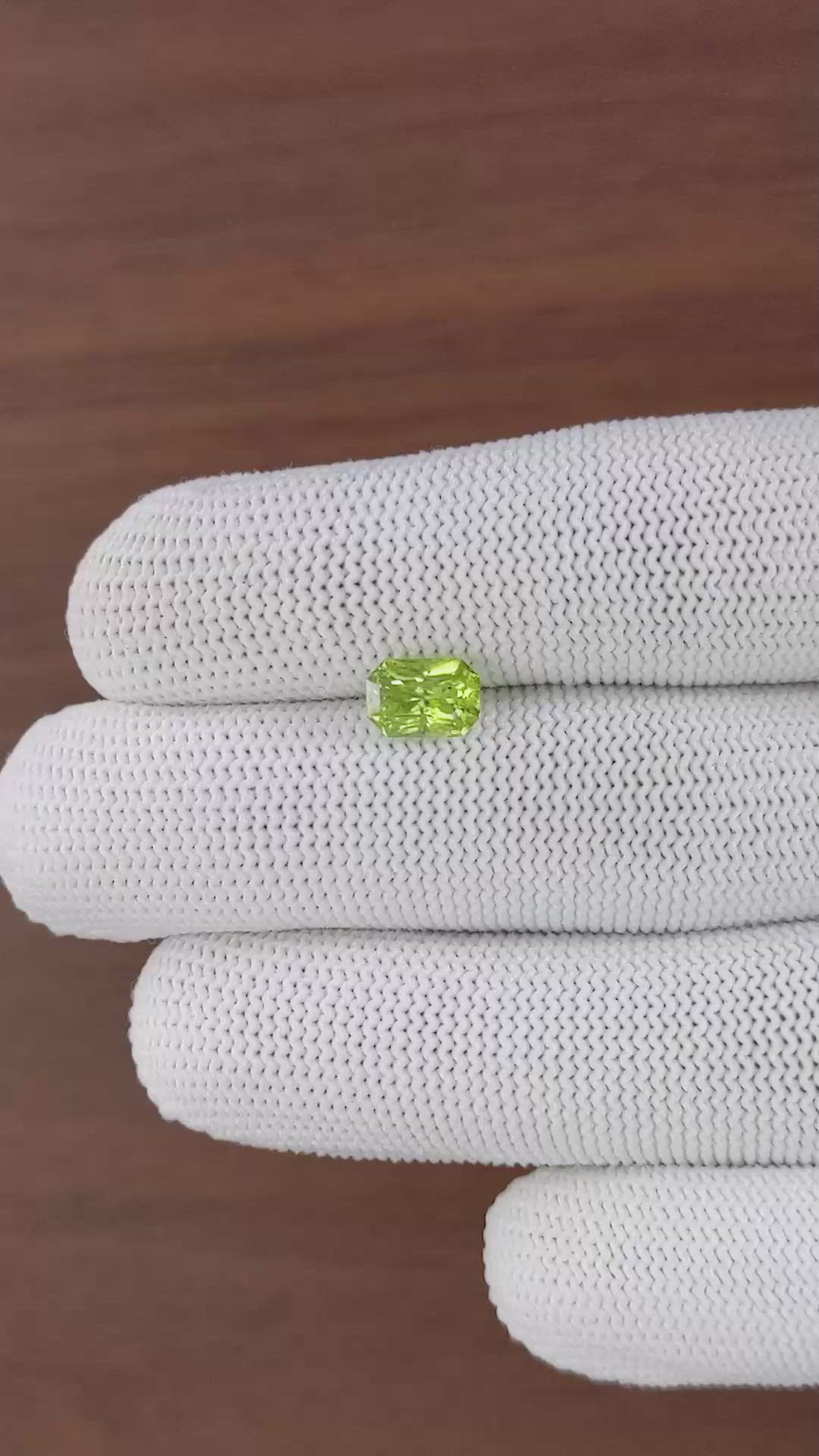 1.56 Ct. Yellowish Green Peridot from Pakistan Size Video