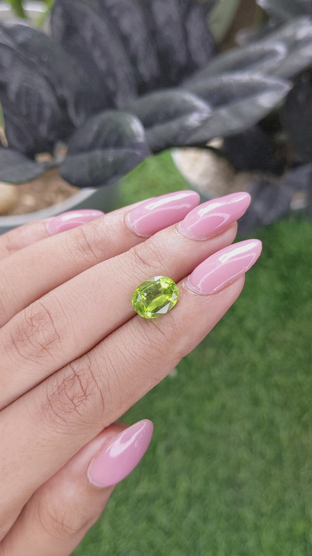 2.76 Ct. Yellowish Green Peridot from Pakistan Size Video