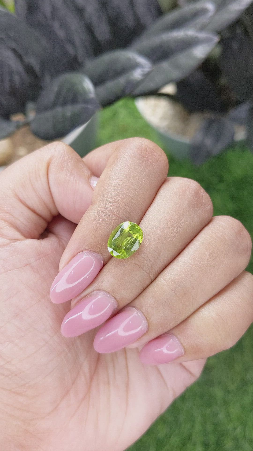 2.76 Ct. Yellowish Green Peridot from Pakistan Size Video