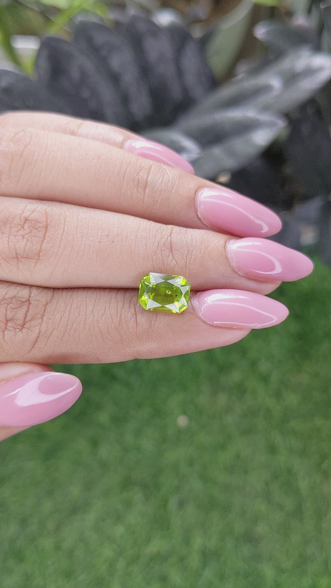 2.46 Ct. Yellowish Green Peridot from Pakistan Size Video