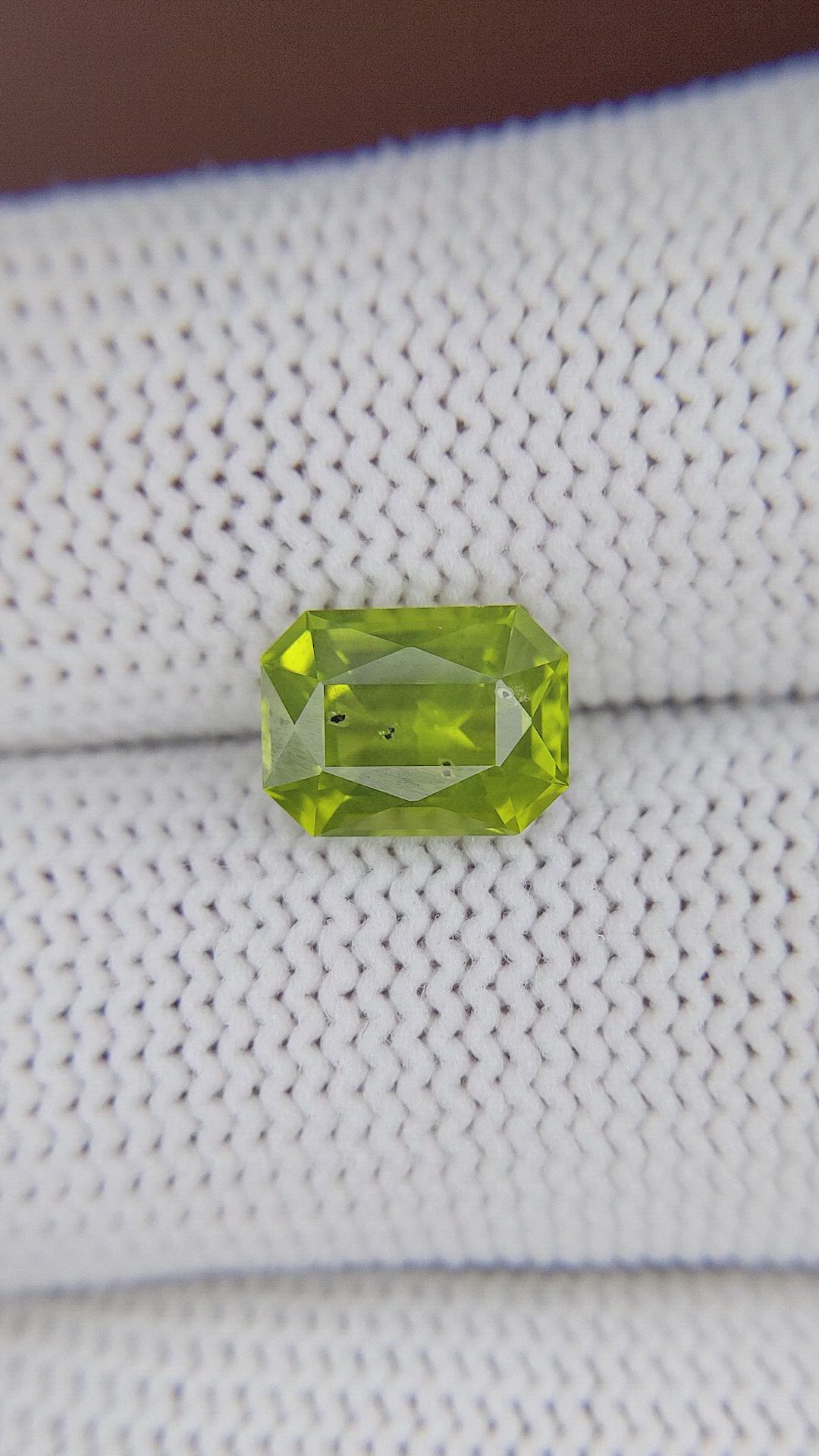 2.46 Ct. Yellowish Green Peridot from Pakistan Size Video