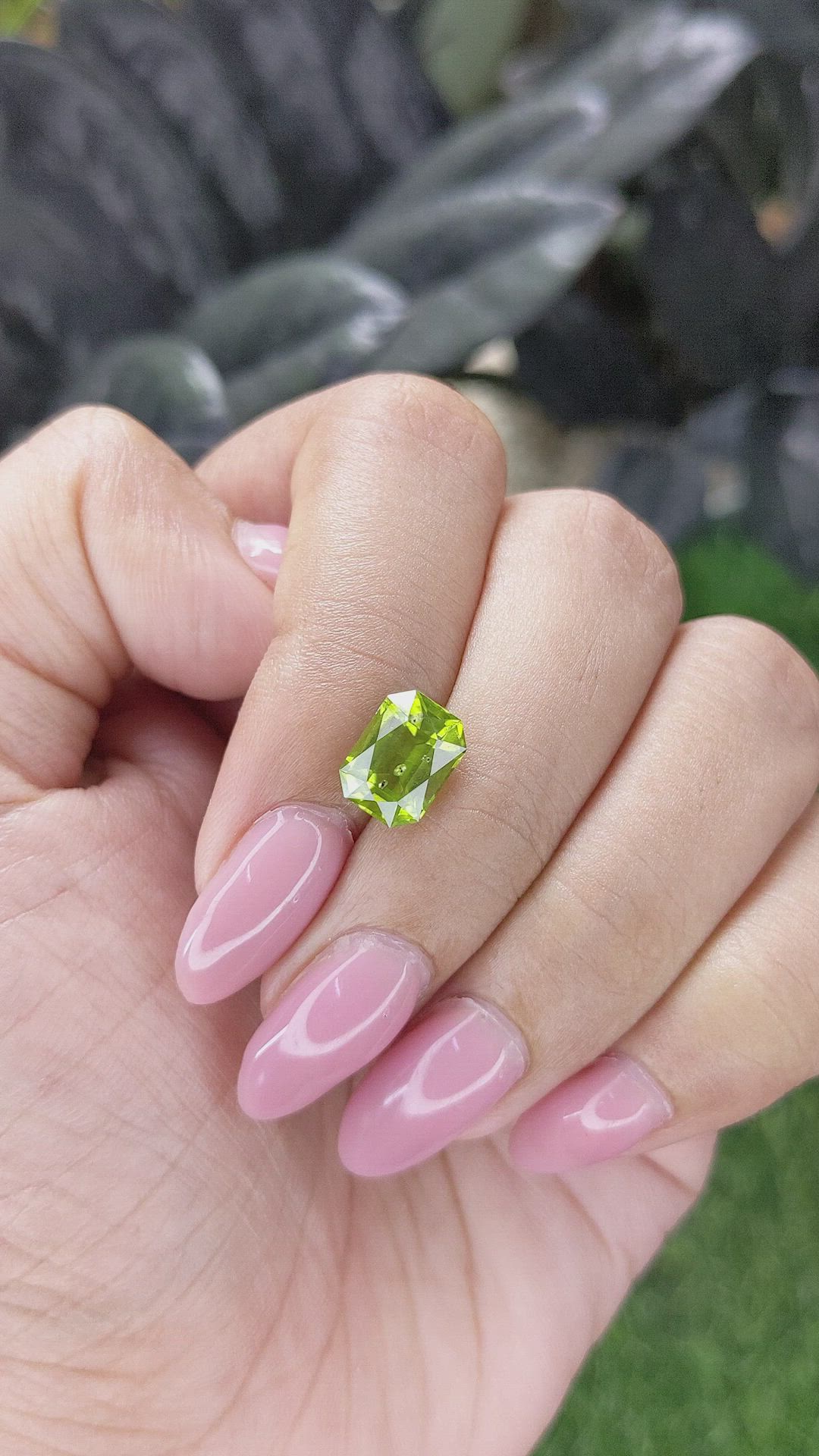2.46 Ct. Yellowish Green Peridot from Pakistan Size Video