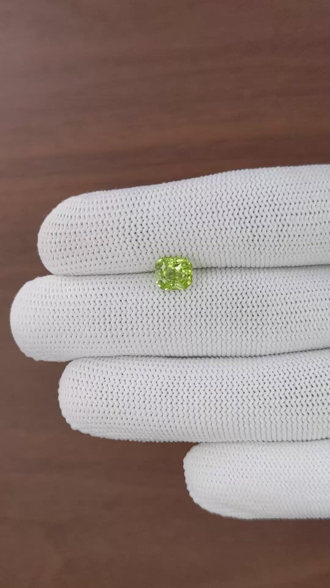 1.48 Ct. Yellowish Green Peridot from Pakistan Size Video