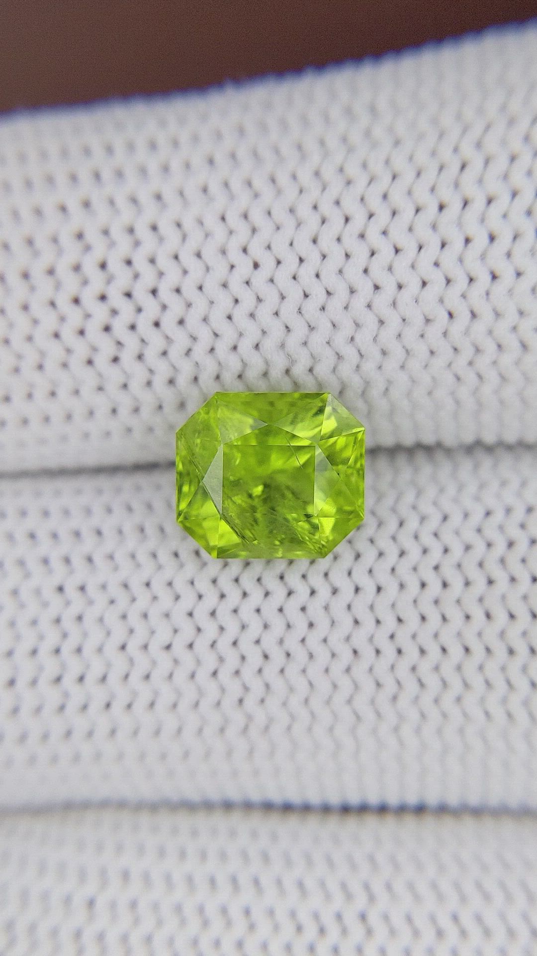 3.21 Ct. Yellowish Green Peridot from Pakistan Size Video