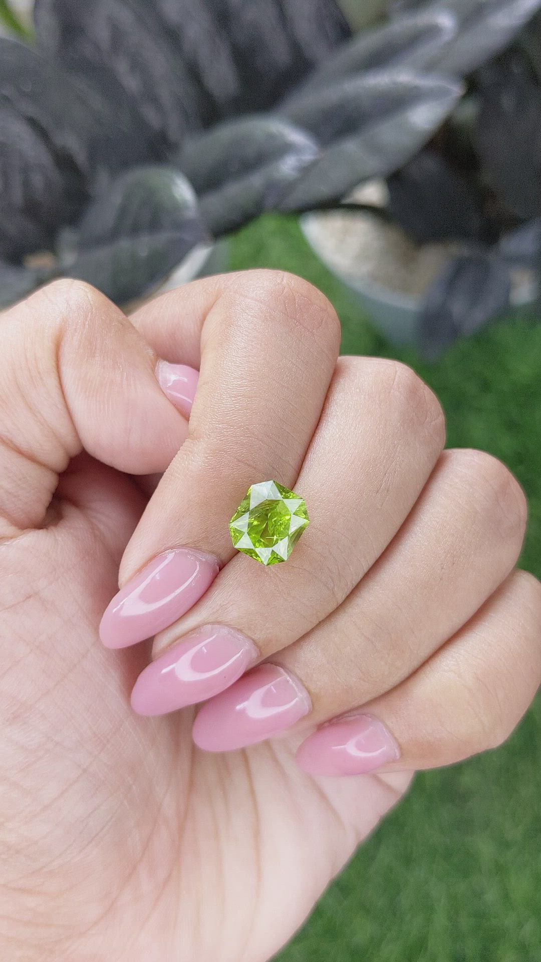 3.21 Ct. Yellowish Green Peridot from Pakistan Size Video