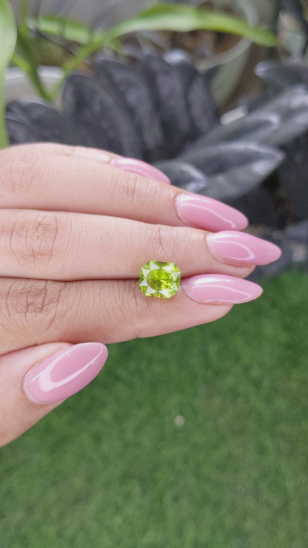 3.21 Ct. Yellowish Green Peridot from Pakistan Size Video