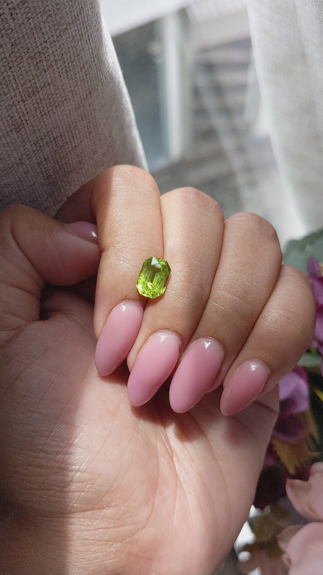 1.90 Ct. Yellowish Green Peridot from Pakistan Size Video