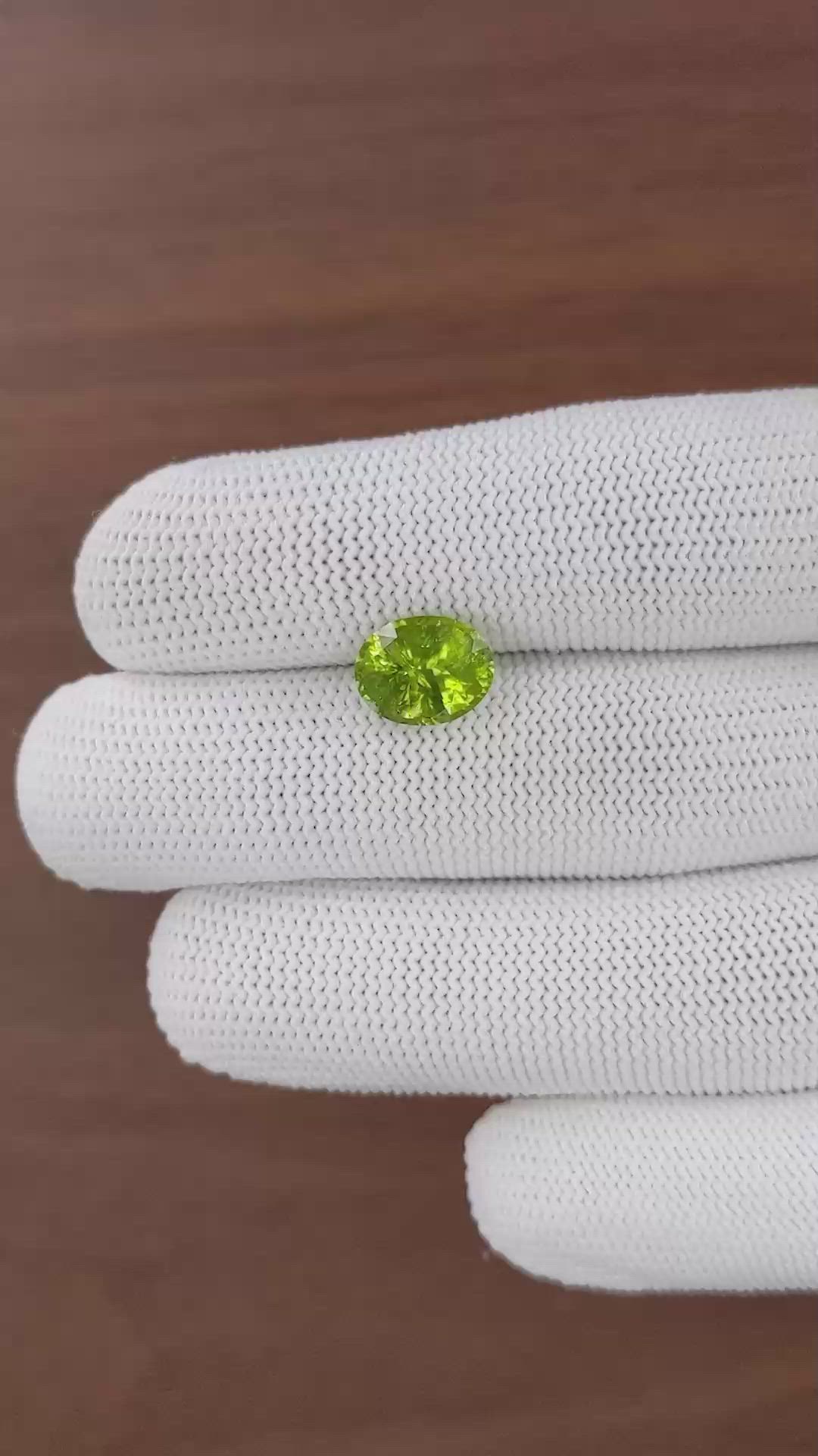 3.07 Ct. Yellowish Green Peridot from Pakistan Size Video