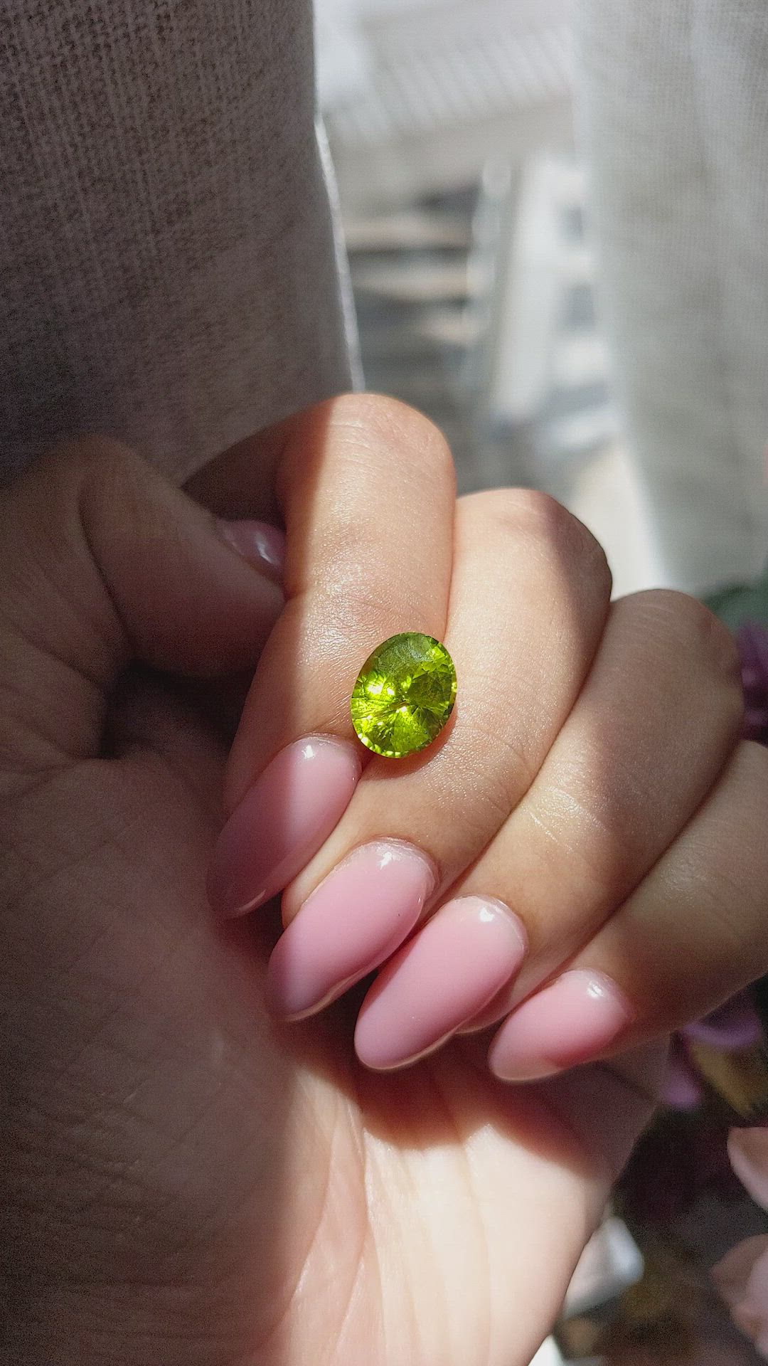 3.07 Ct. Yellowish Green Peridot from Pakistan Size Video