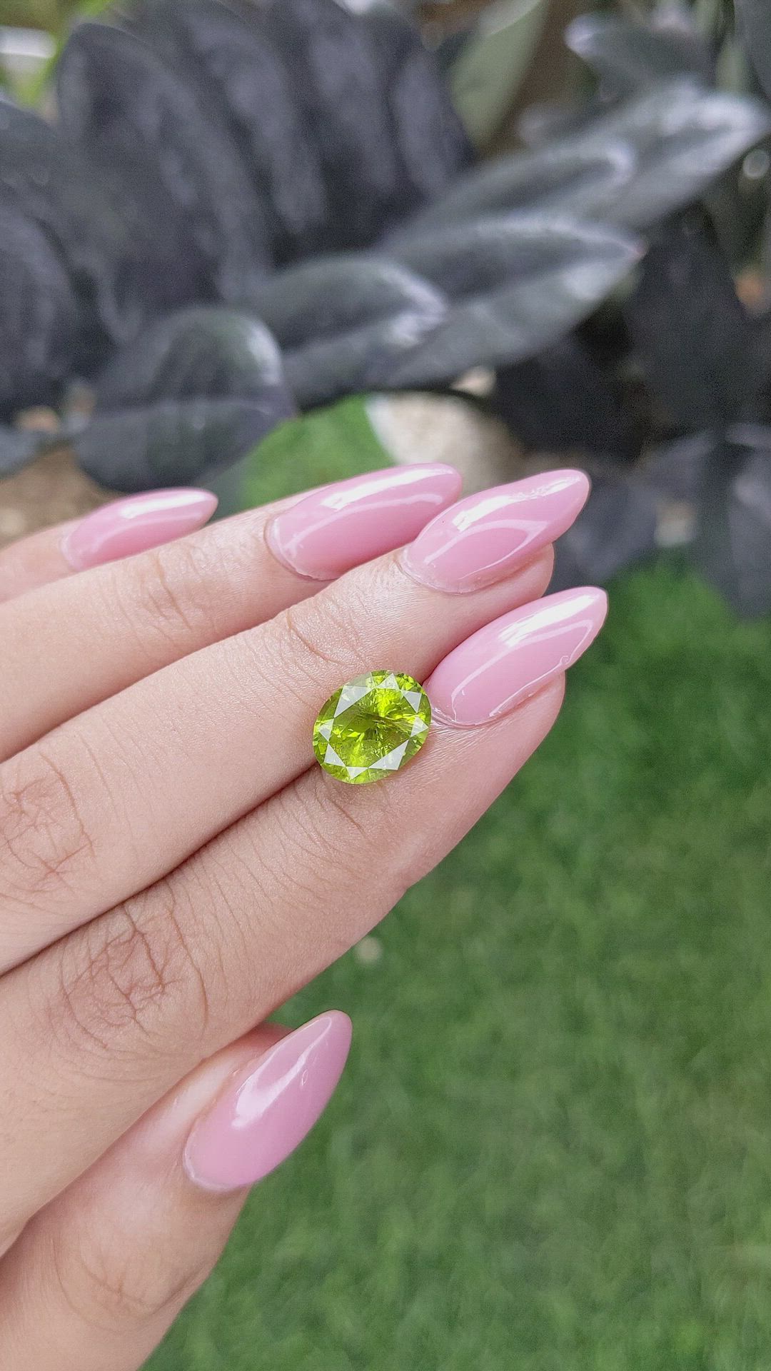3.07 Ct. Yellowish Green Peridot from Pakistan Size Video