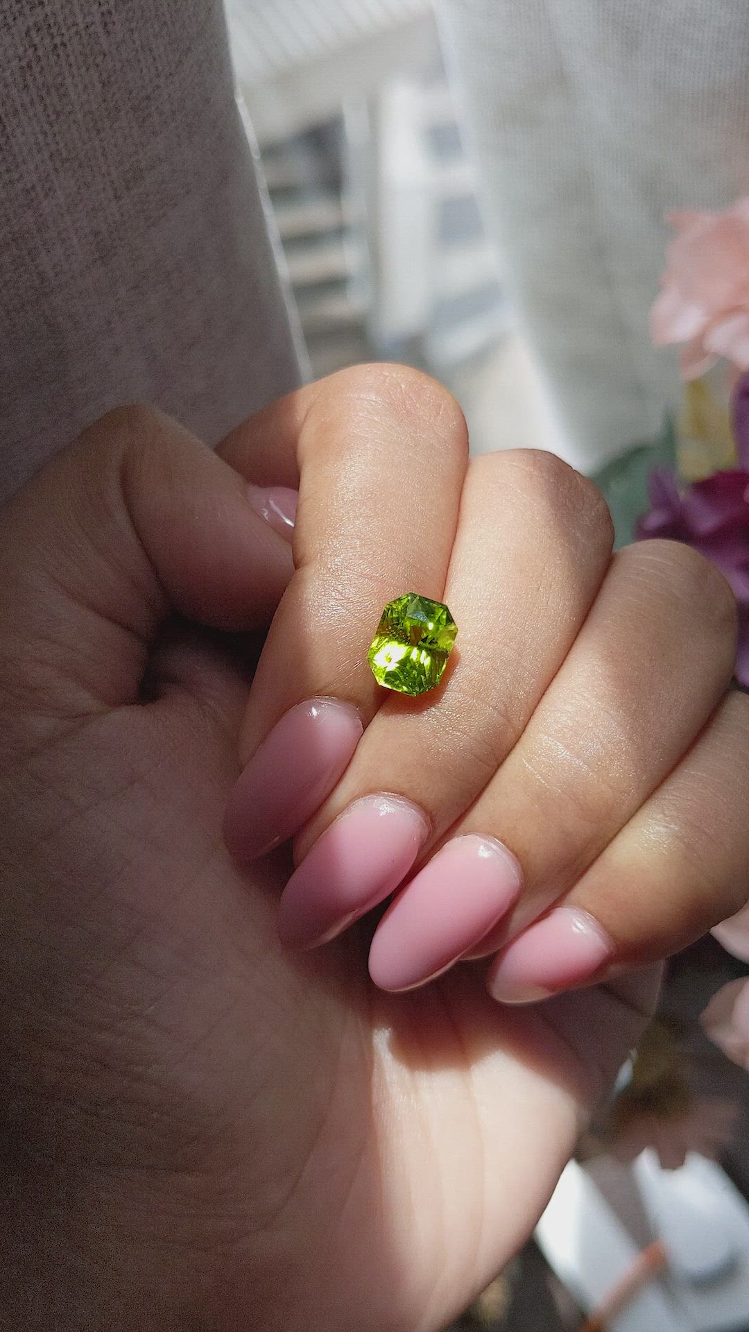 2.52 Ct. Yellowish Green Peridot from Pakistan Size Video