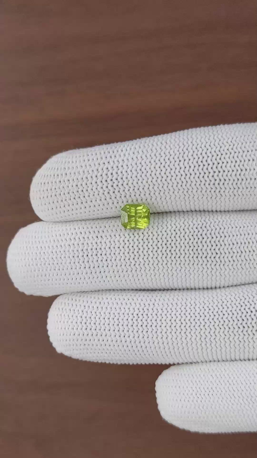 1.62 Ct. Yellowish Green Peridot from Pakistan Size Video