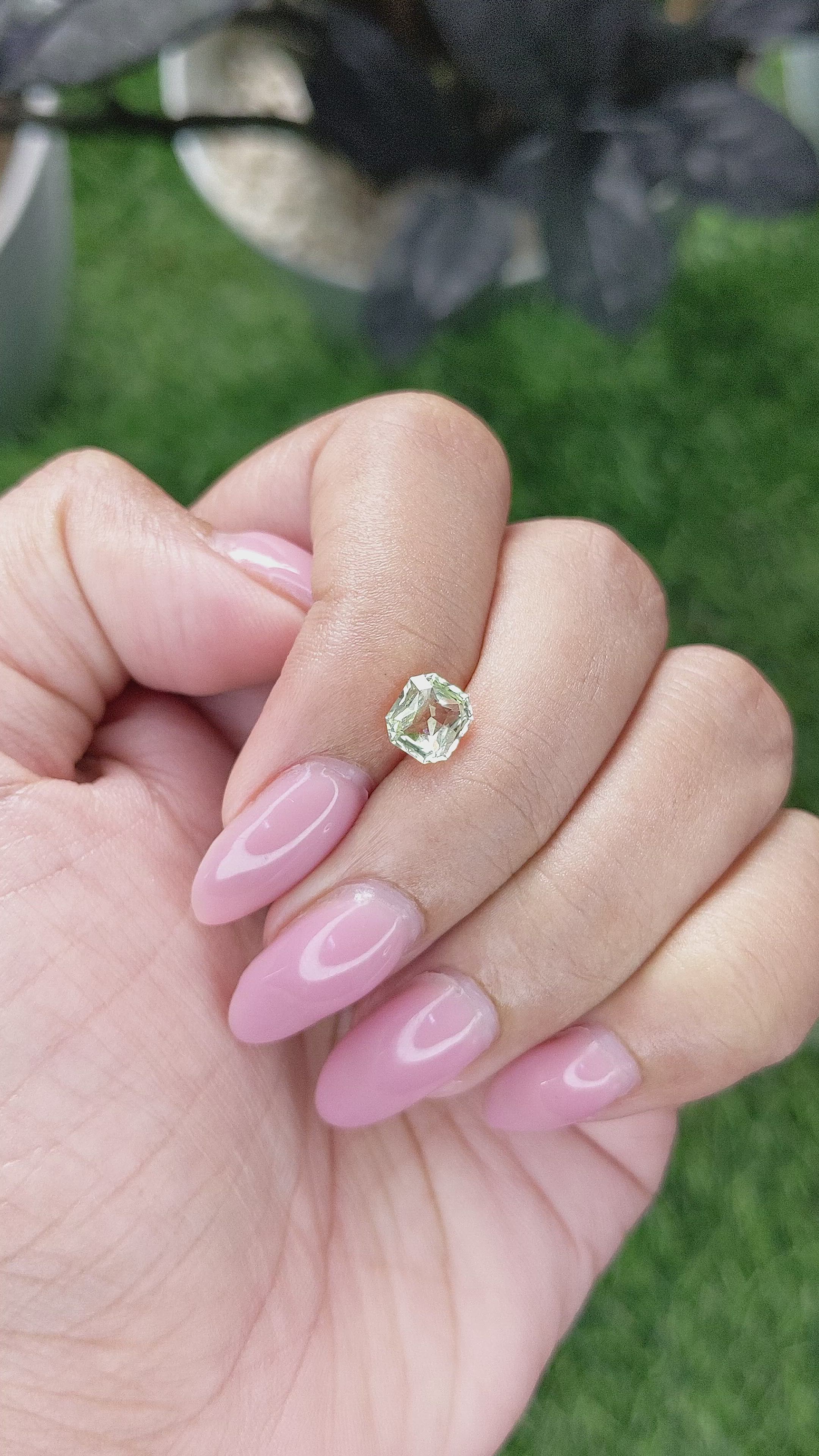 1.12 Ct. Yellowish Green Chrysoberyl from Tanzania Size Video