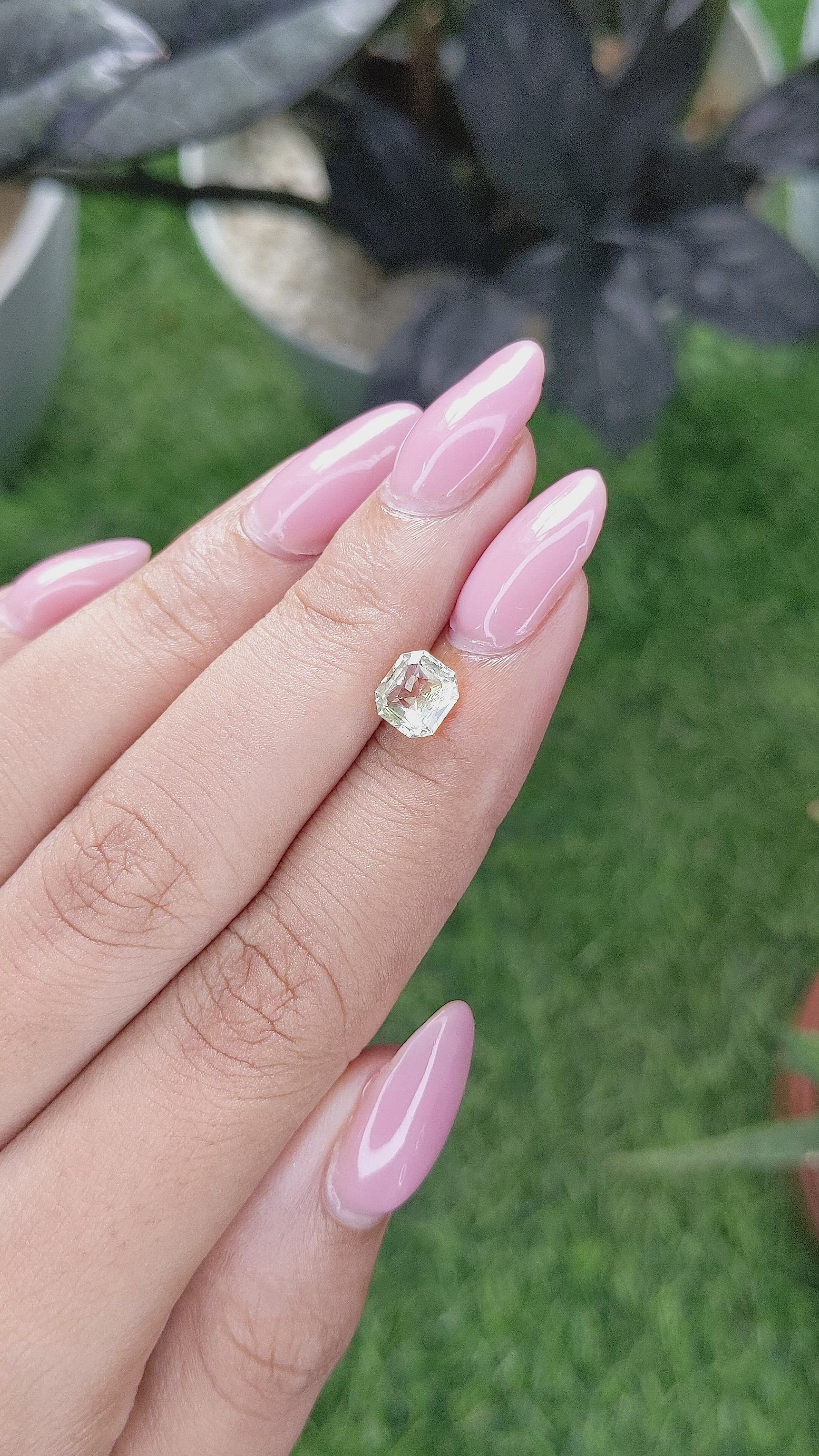 1.12 Ct. Yellowish Green Chrysoberyl from Tanzania Size Video