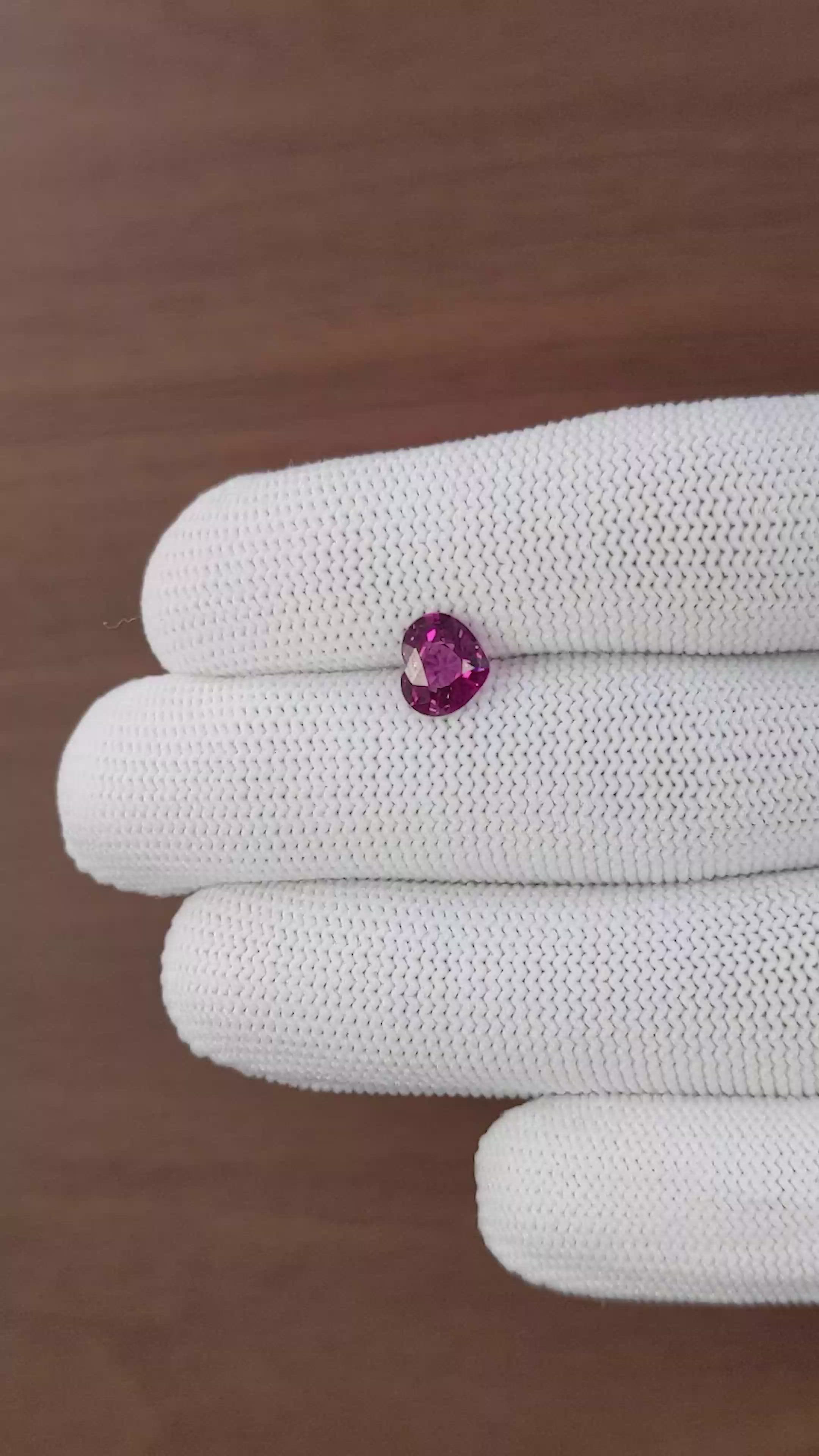 1.68 Ct. Purplish Pink Garnet from Tanzania Size Video