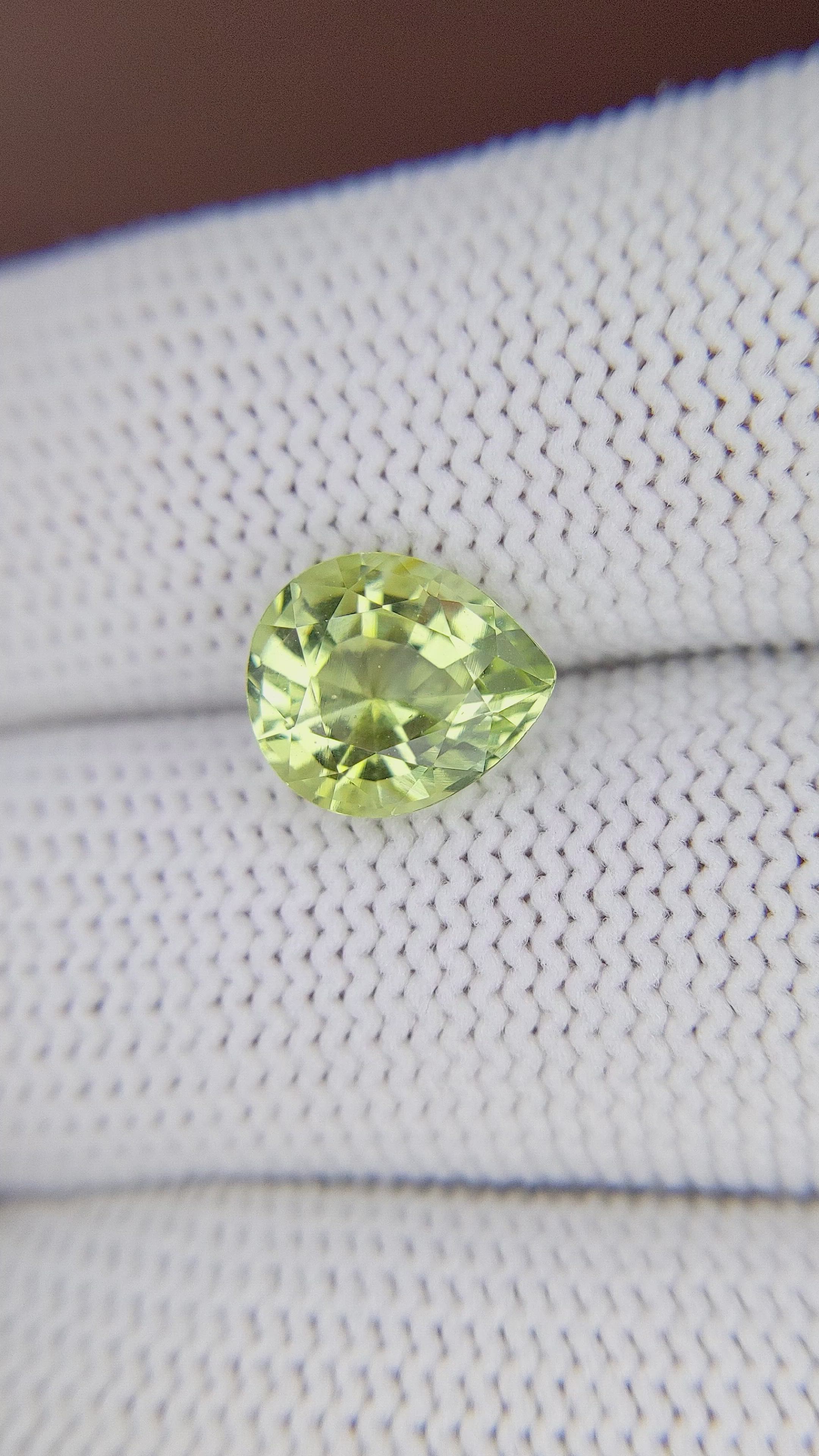2.64 Ct. Greenish Yellow Tourmaline from Tanzania Size Video