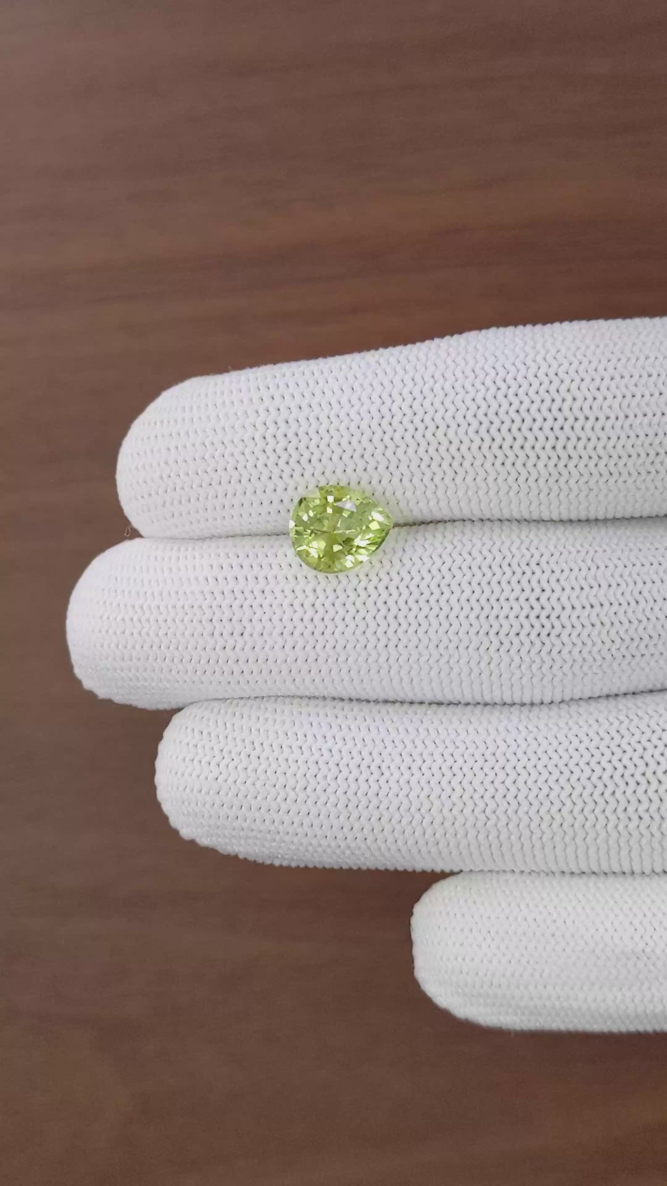 2.64 Ct. Greenish Yellow Tourmaline from Tanzania Size Video